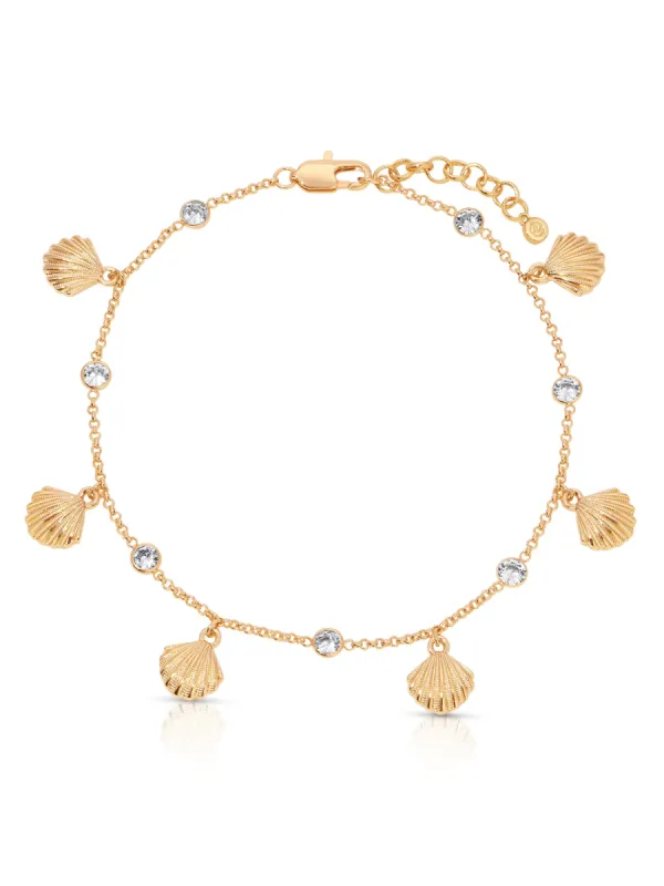 Scallop Shell Charm Anklet sold by Beach Bunny