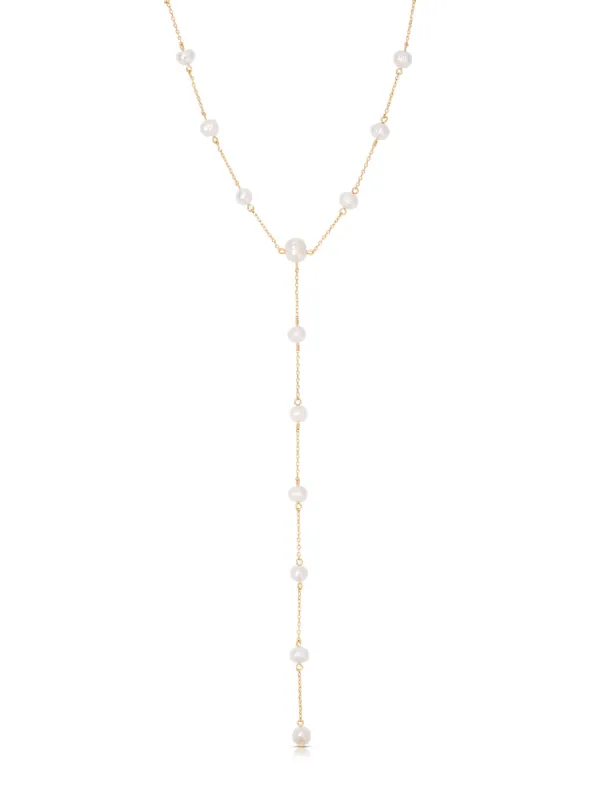 Dripping Pearl Lariat Necklace sold by Beach Bunny