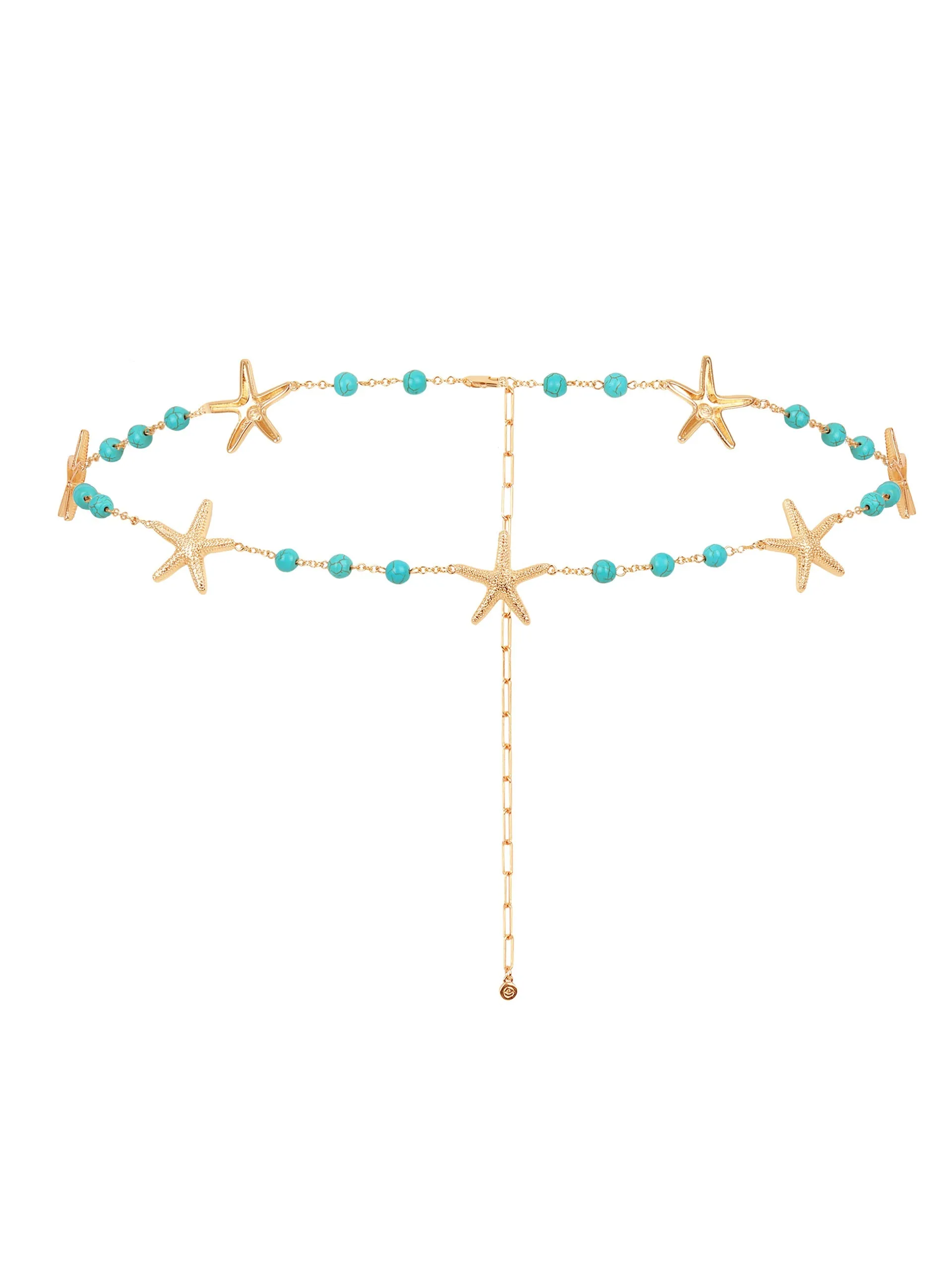 Starfish and Turquoise Bead Waist Chain sold by Beach Bunny