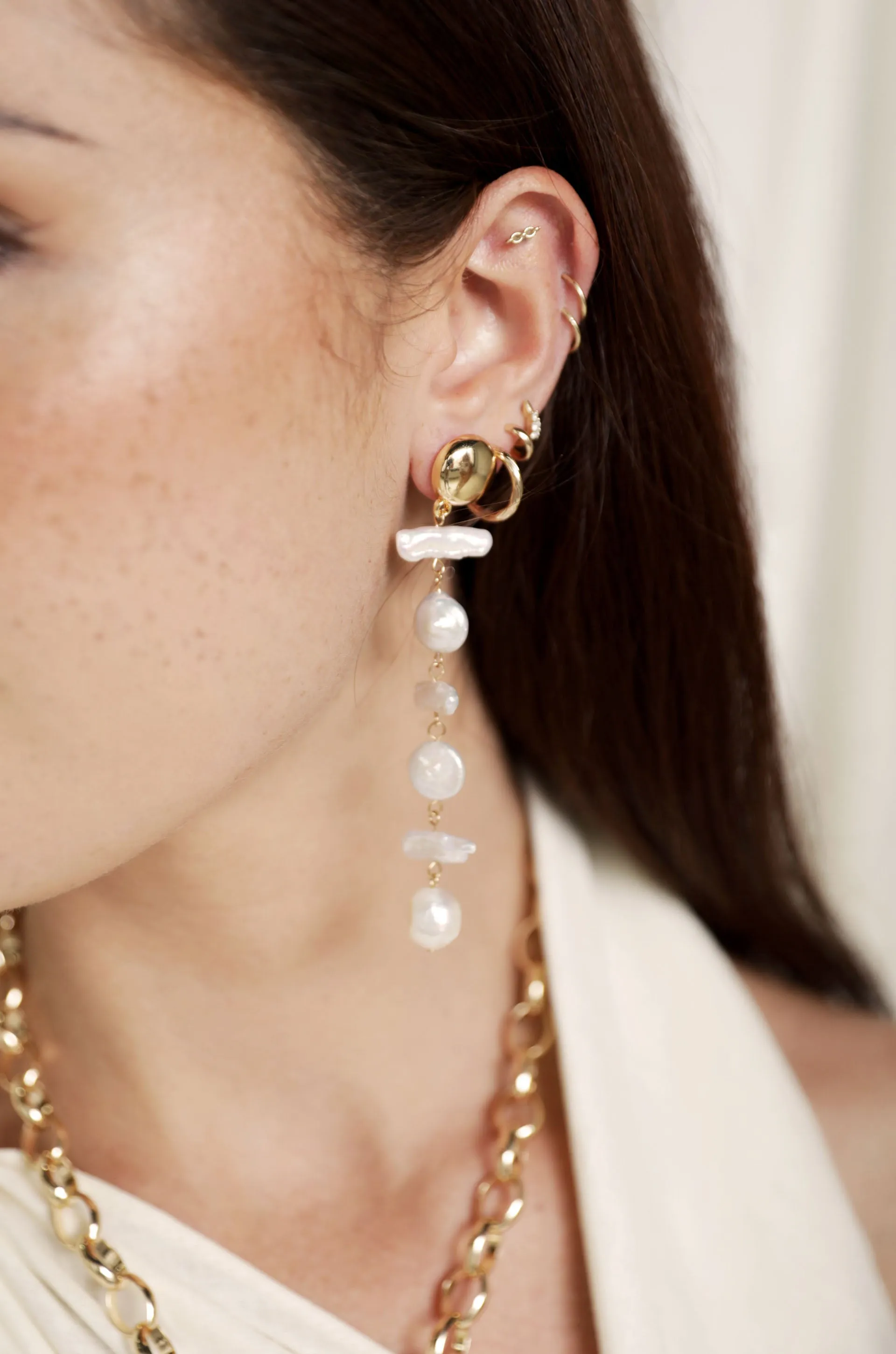 Ocean Secrets Freshwater Pearl Earrings sold by Beach Bunny product image thumbnail 4