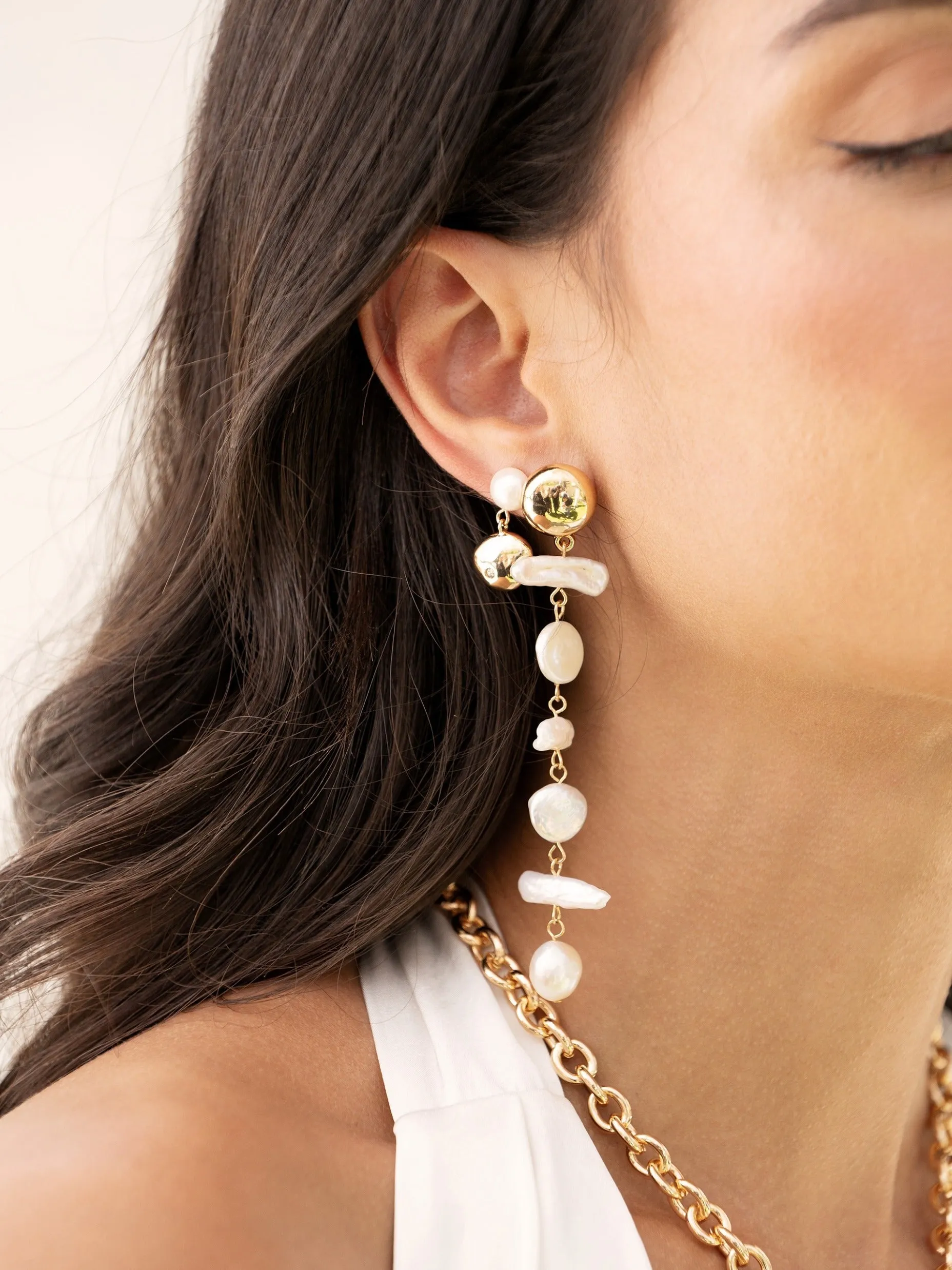 Ocean Secrets Freshwater Pearl Earrings sold by Beach Bunny product image thumbnail 2