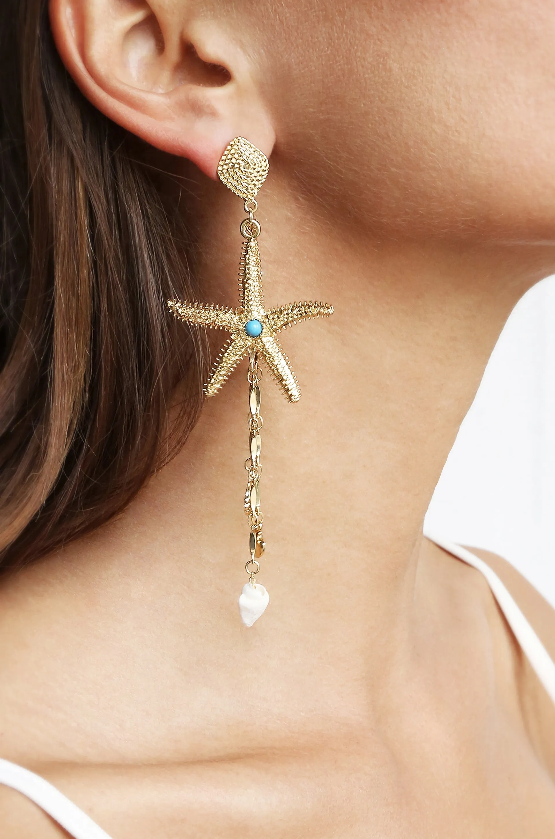 Starfish Seeker Drop Earrings sold by Beach Bunny product image thumbnail 2