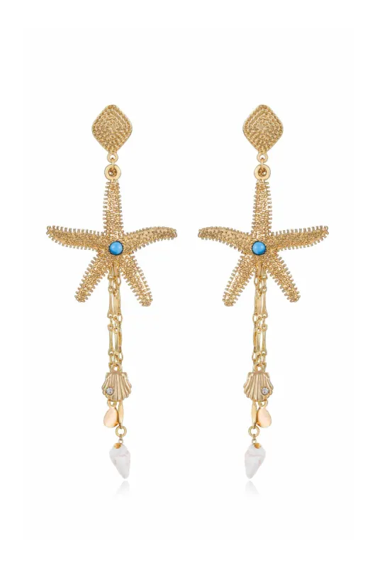 Starfish Seeker Drop Earrings sold by Beach Bunny