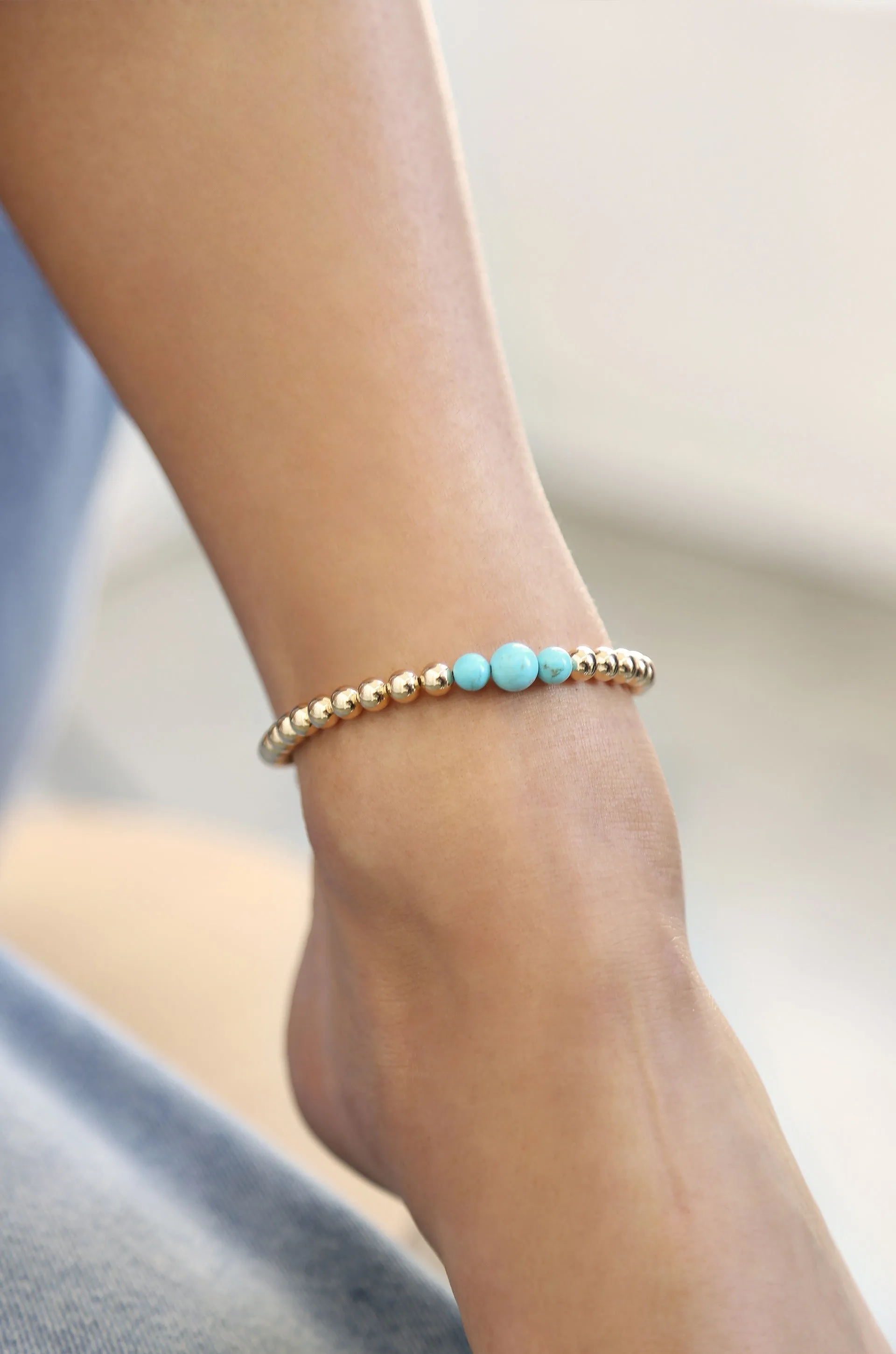 Center Bead Anklet sold by Beach Bunny product image thumbnail 3