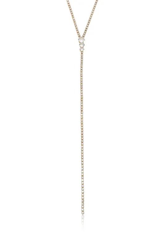 Crystal Strip Lariat sold by Beach Bunny