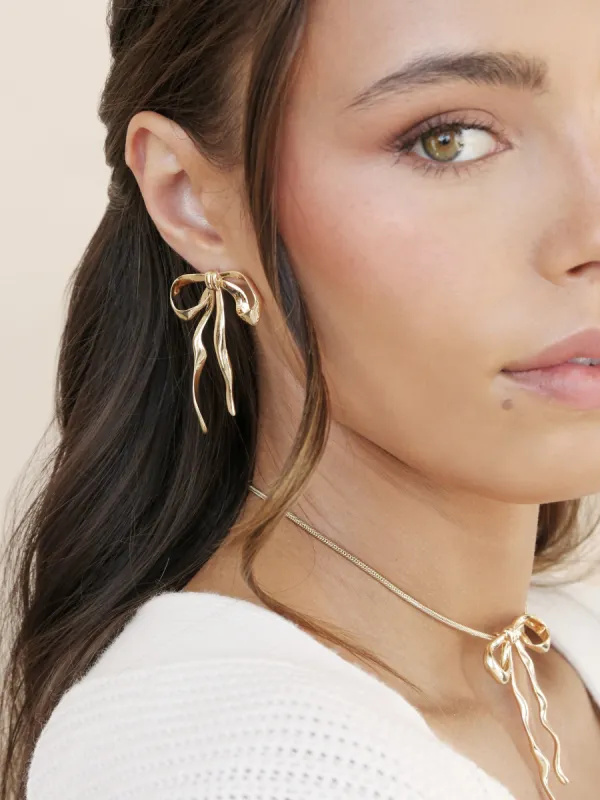 Bow Organica Earrings sold by Beach Bunny