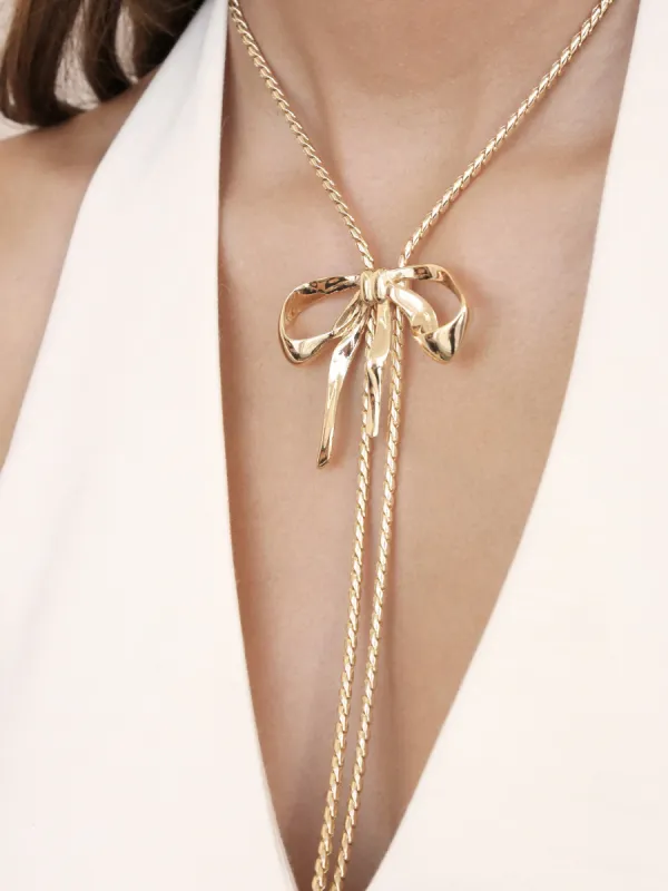 Bow Organica Bolo Necklace sold by Beach Bunny