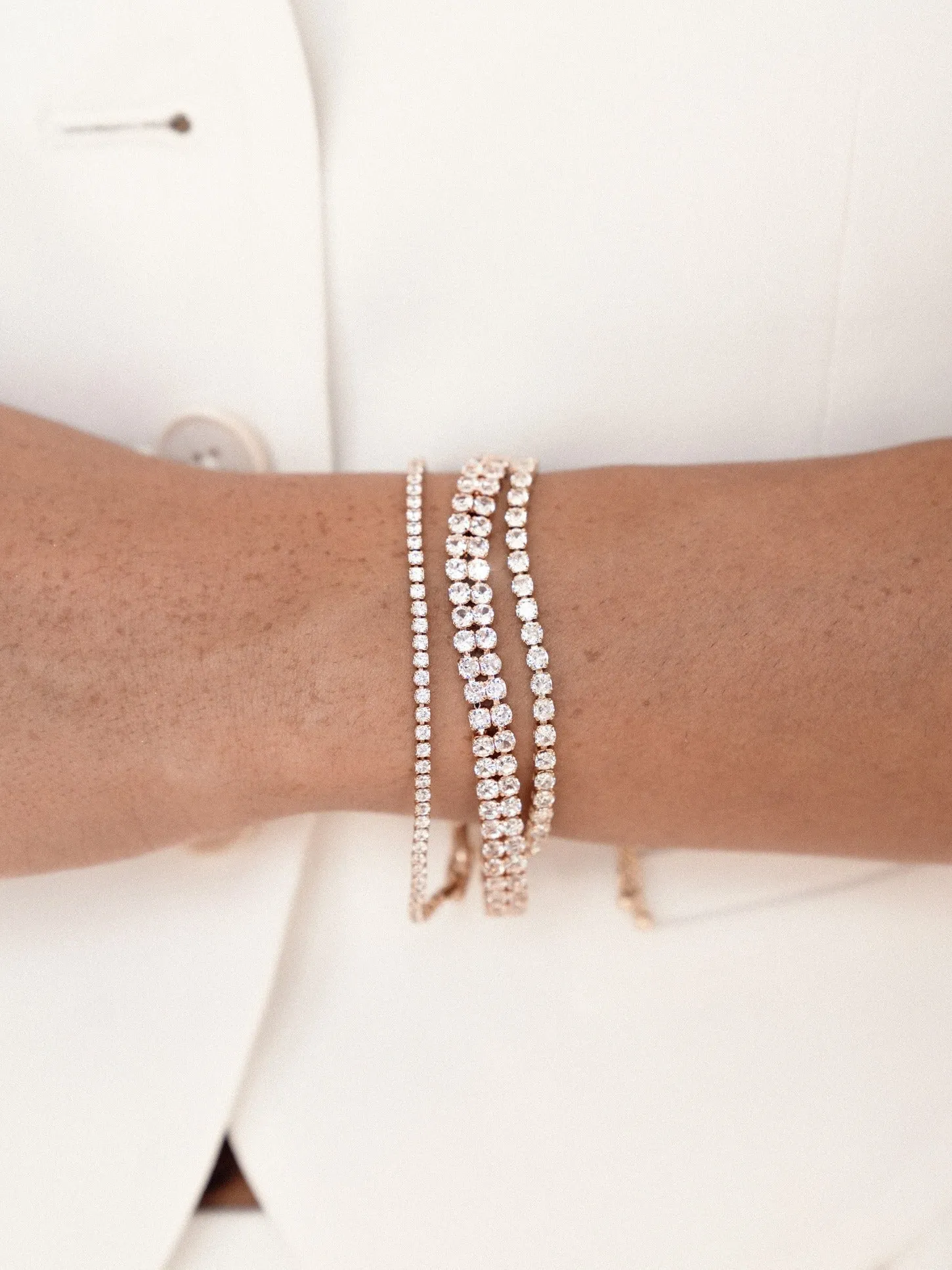 Adjustable Dainty Crystal Bracelet sold by Beach Bunny product image thumbnail 4