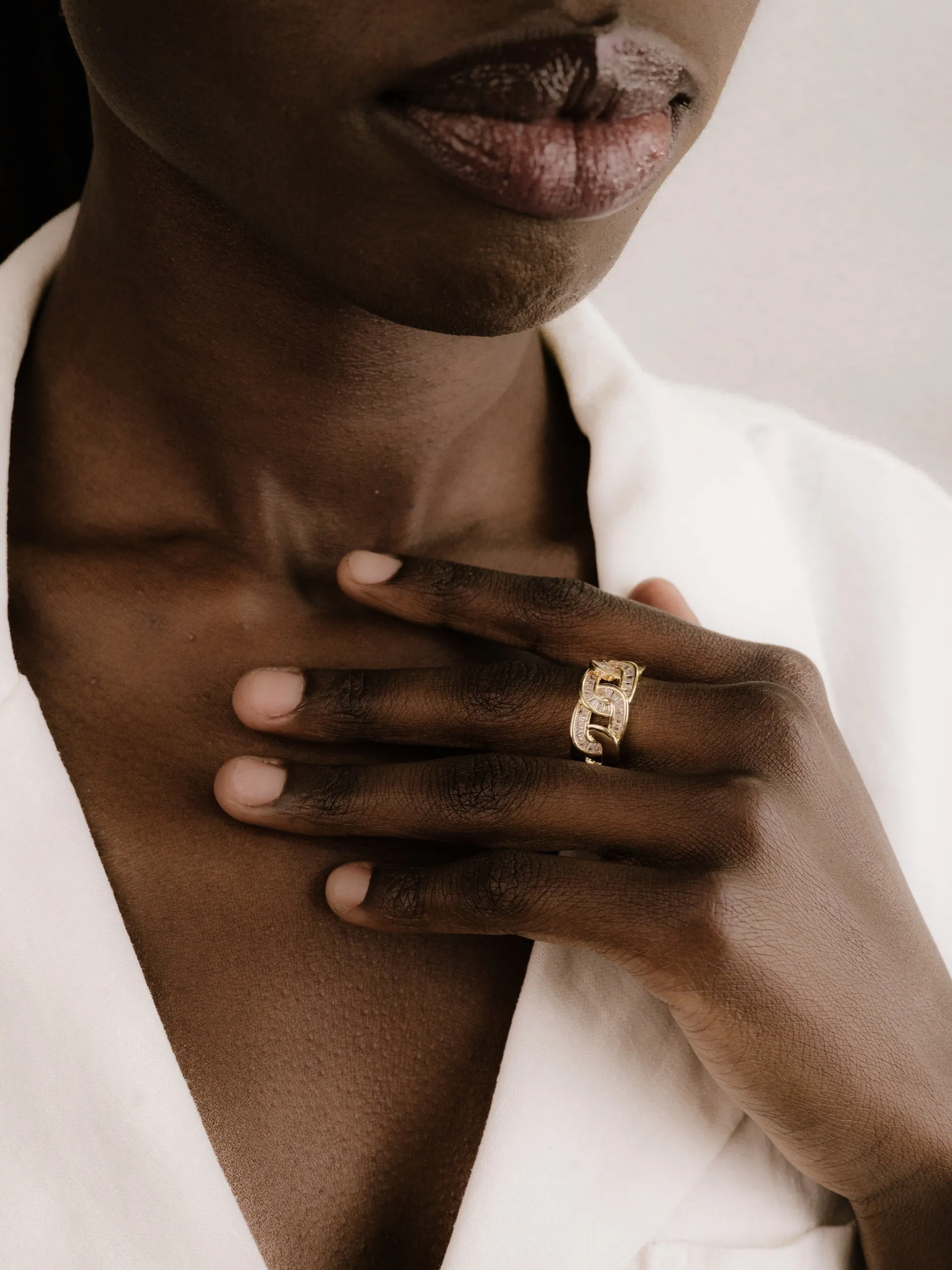 Adjustable Crystal Link Ring by Ettika sold by Beach Bunny product image thumbnail 2