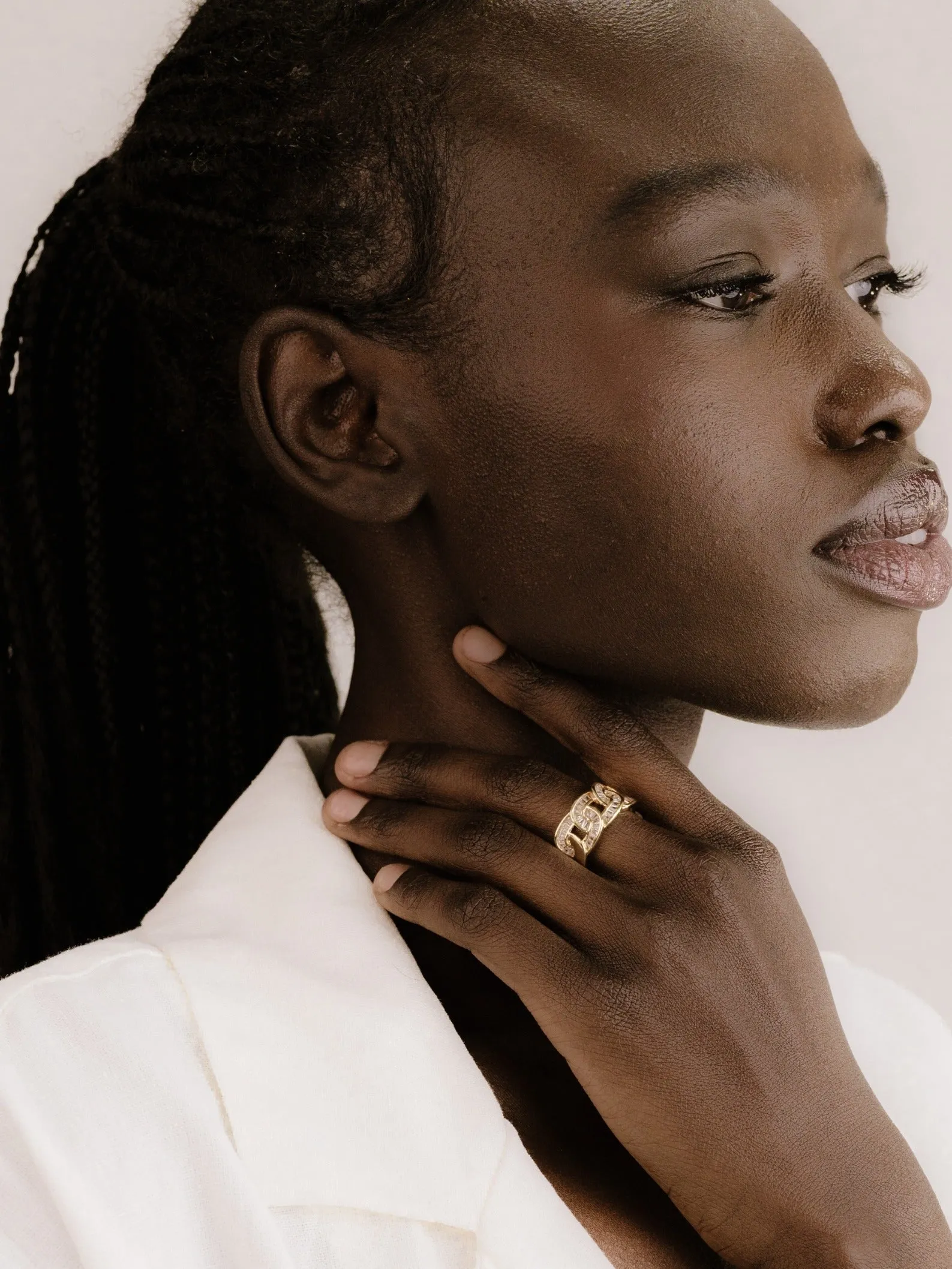 Adjustable Crystal Link Ring by Ettika sold by Beach Bunny product image thumbnail 3