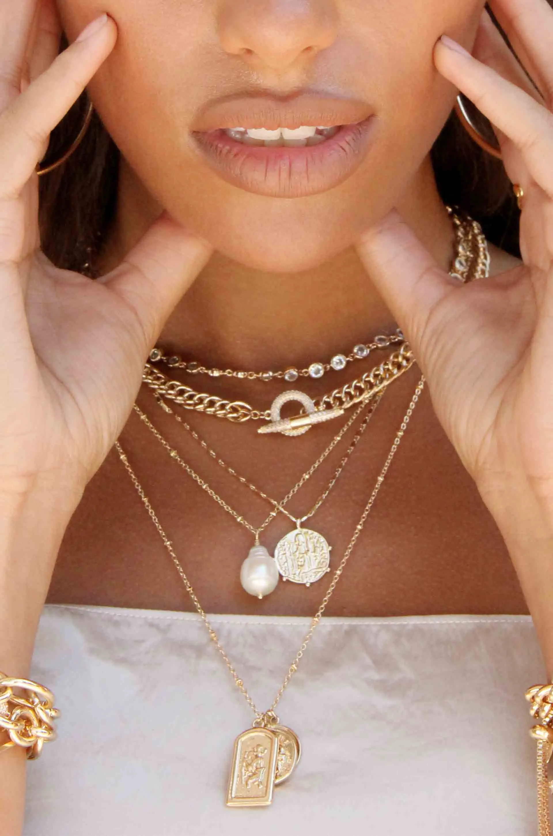 All About That Chain Crystal Necklace by Ettika sold by Beach Bunny product image thumbnail 2