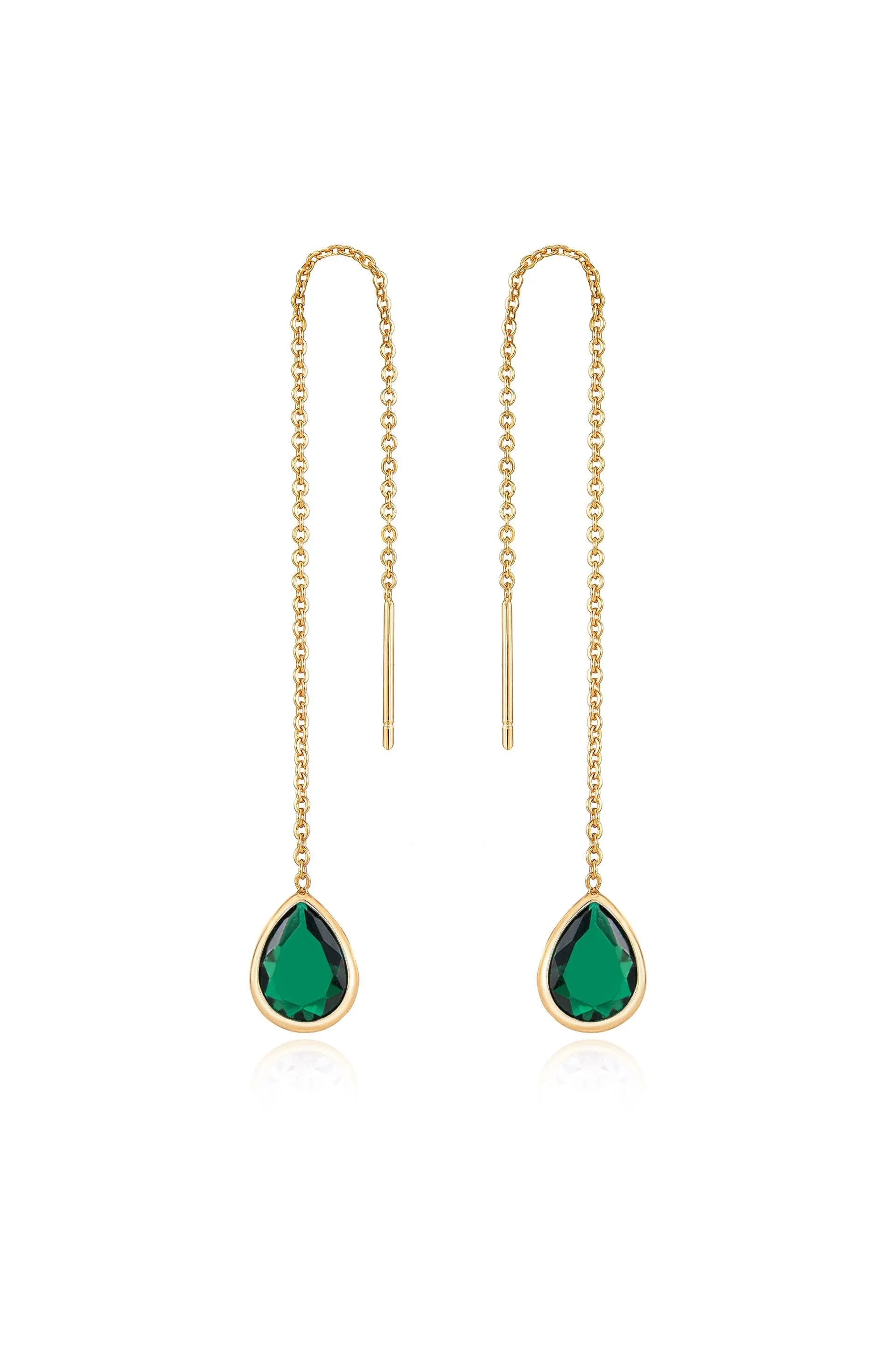 Barely There Chain and Crystal Dangle Earrings sold by Beach Bunny product image thumbnail 4