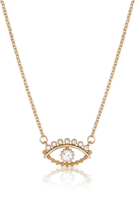 All Knowing Eye Crystal Necklace by Ettika sold by Beach Bunny