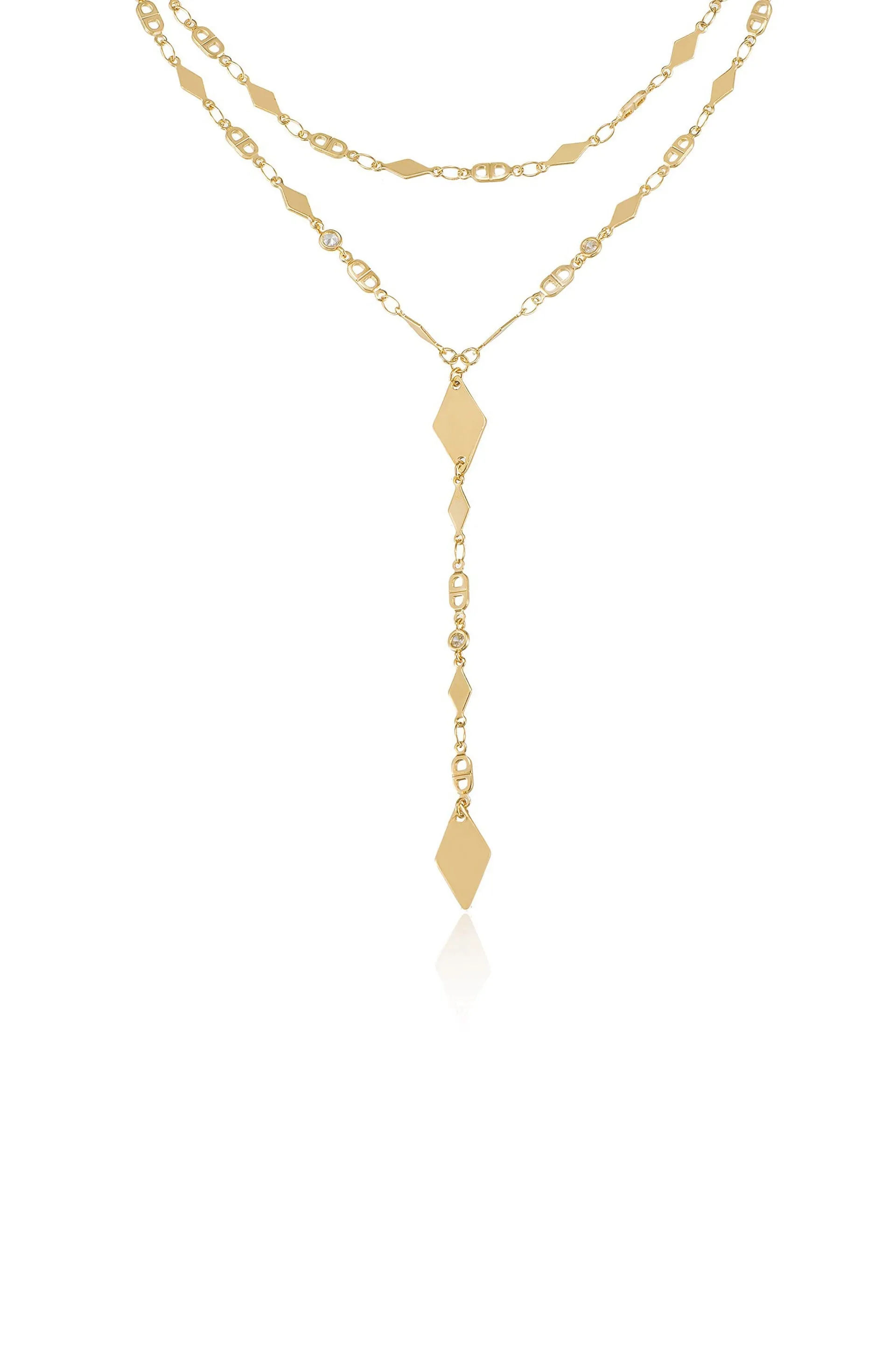 Augustine Layered Lariat Necklace sold by Beach Bunny