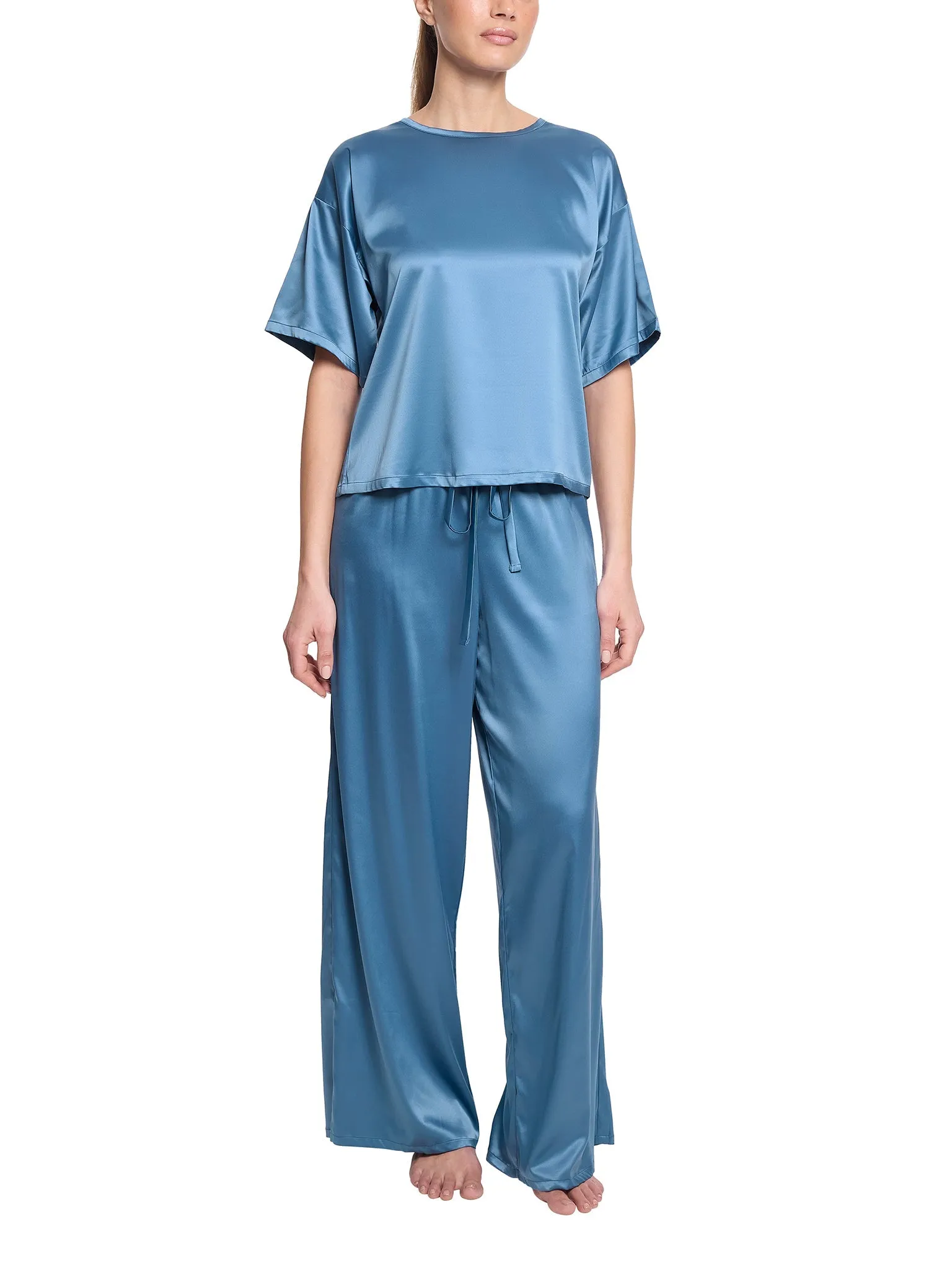 Satin Sleep Pant Bath Time Blue sold by Beach Bunny product image thumbnail 3