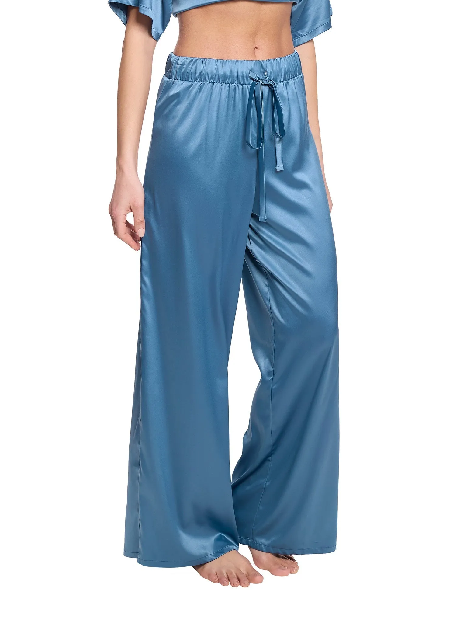 Satin Sleep Pant Bath Time Blue sold by Beach Bunny