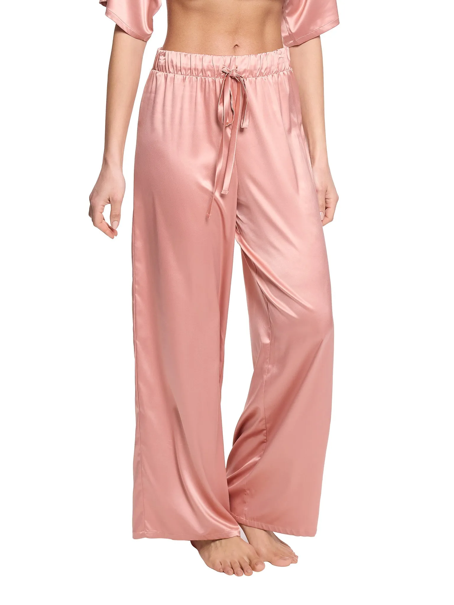 Satin Sleep Pant Rose Latte Pink sold by Beach Bunny product image thumbnail 4