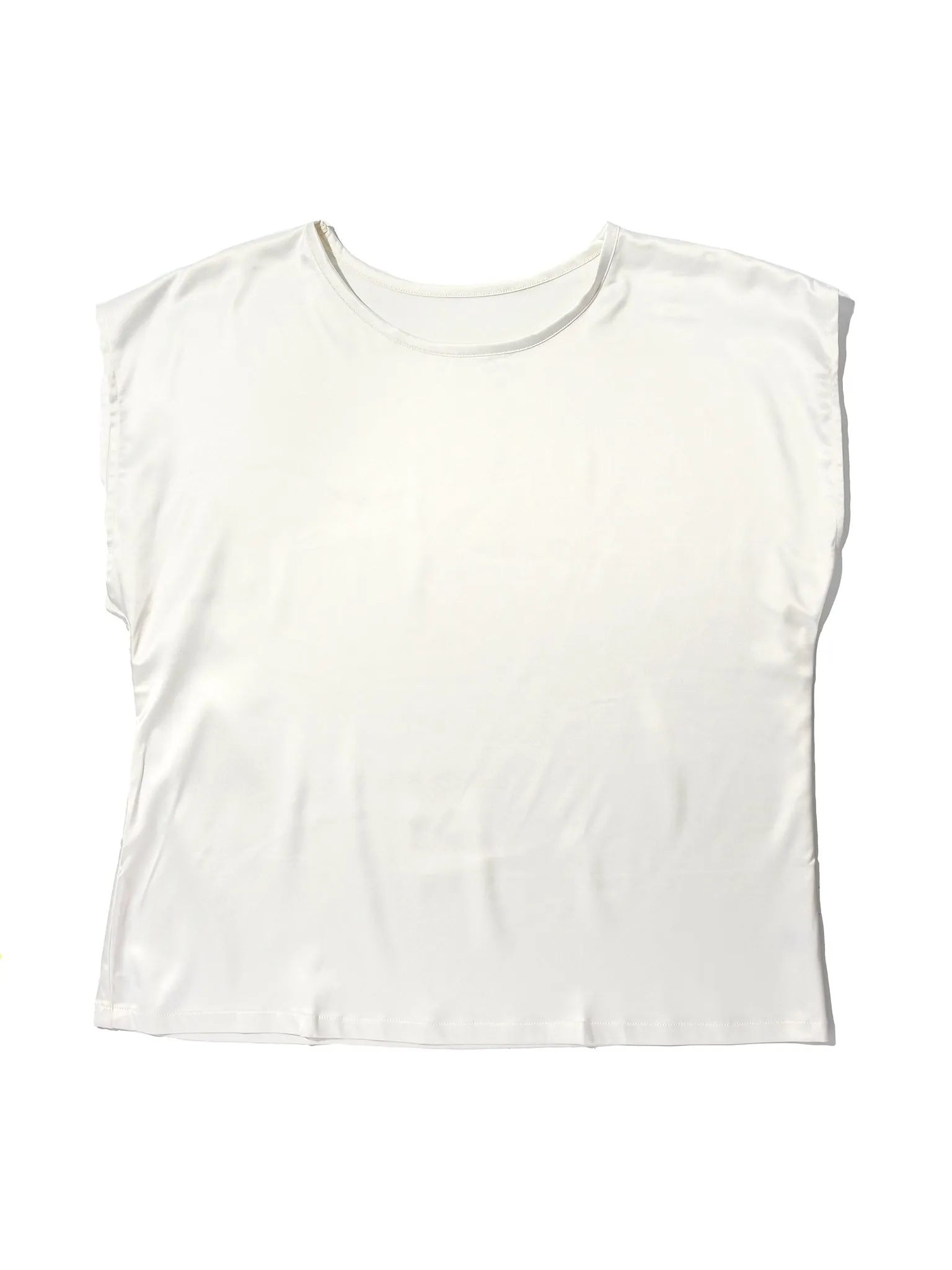 Satin Sleep Cap Sleeve Tee Light Ivory sold by Beach Bunny product image thumbnail 4