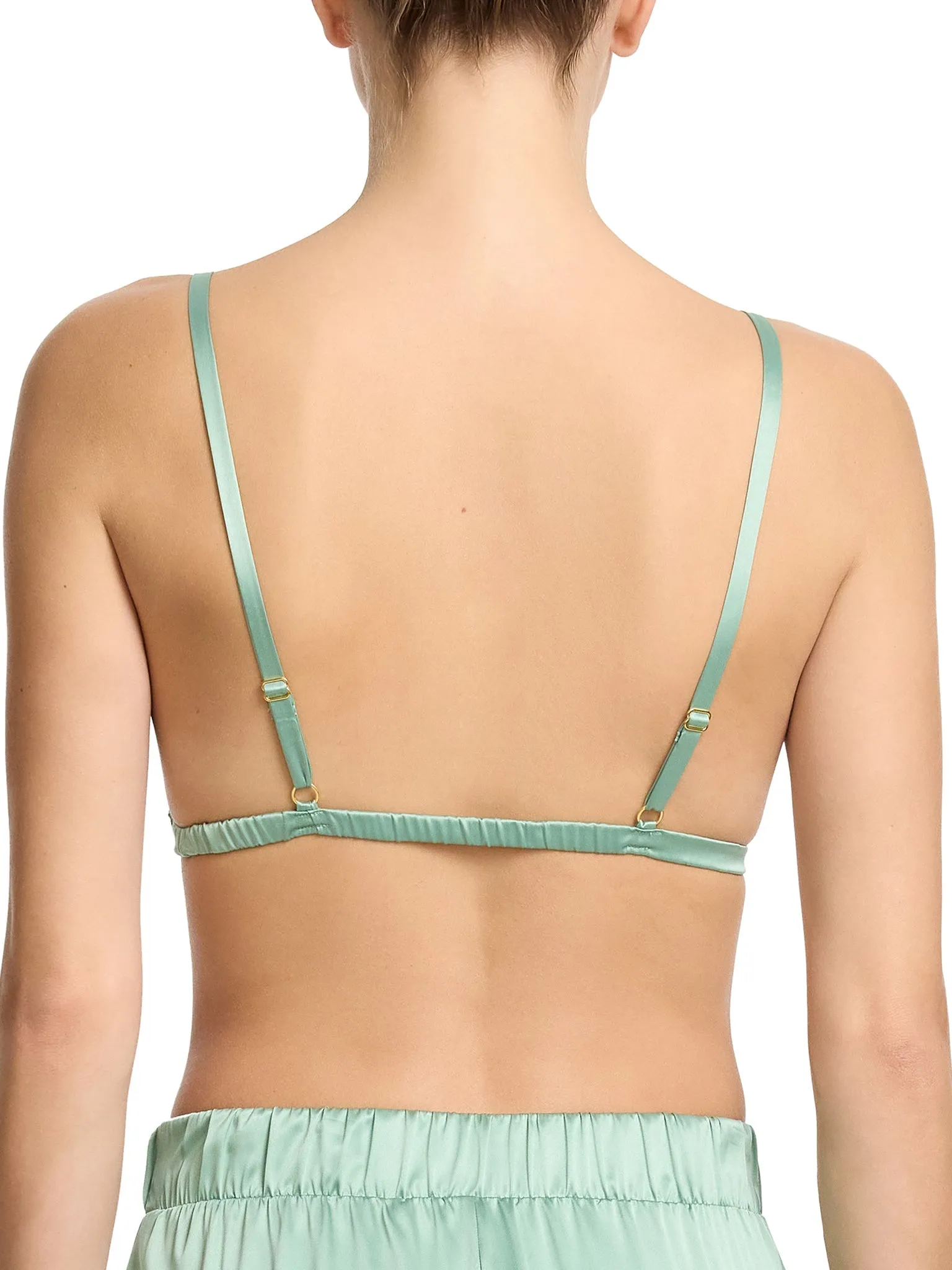 Satin Sleep Fashion Bralette Green Tea sold by Beach Bunny product image thumbnail 2