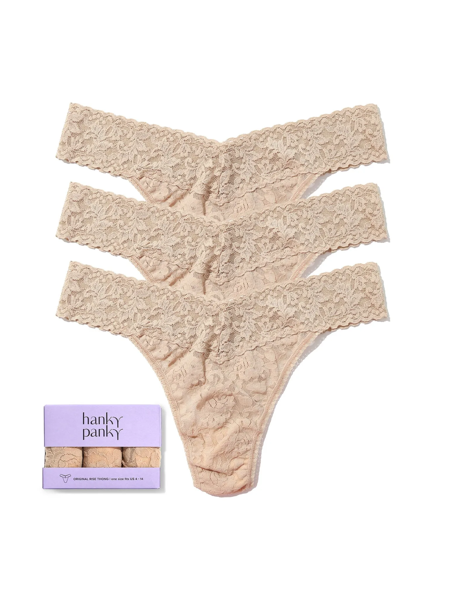 3 Pack Original Rise Thongs Chai sold by Beach Bunny