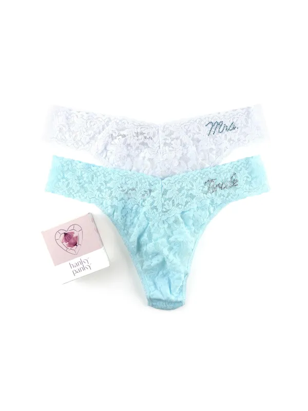 Bride & Mrs. Original Rise Thong Gift Set sold by Beach Bunny