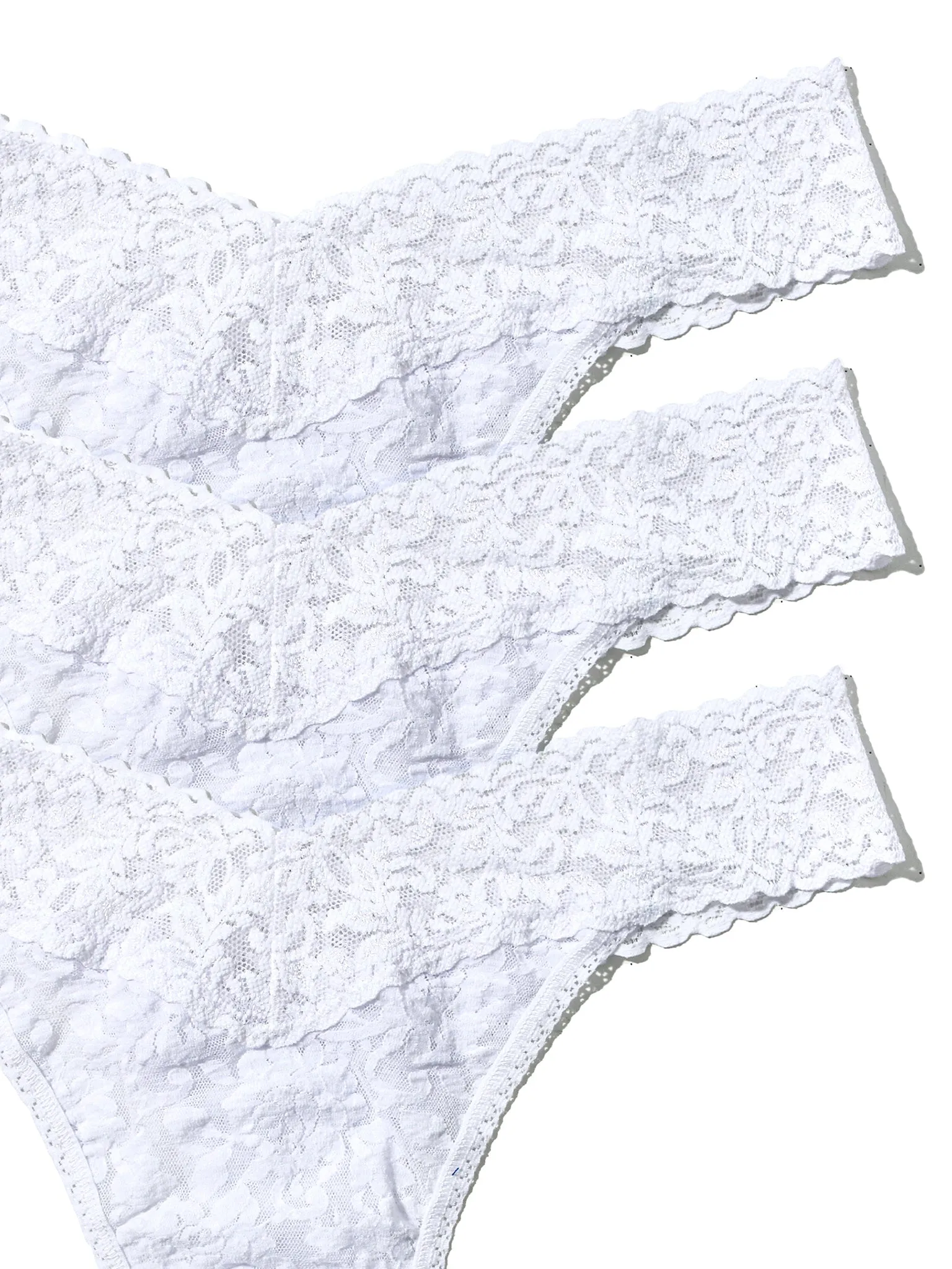 3 Pack Signature Lace® Original Rise Thongs White sold by Beach Bunny product image thumbnail 3