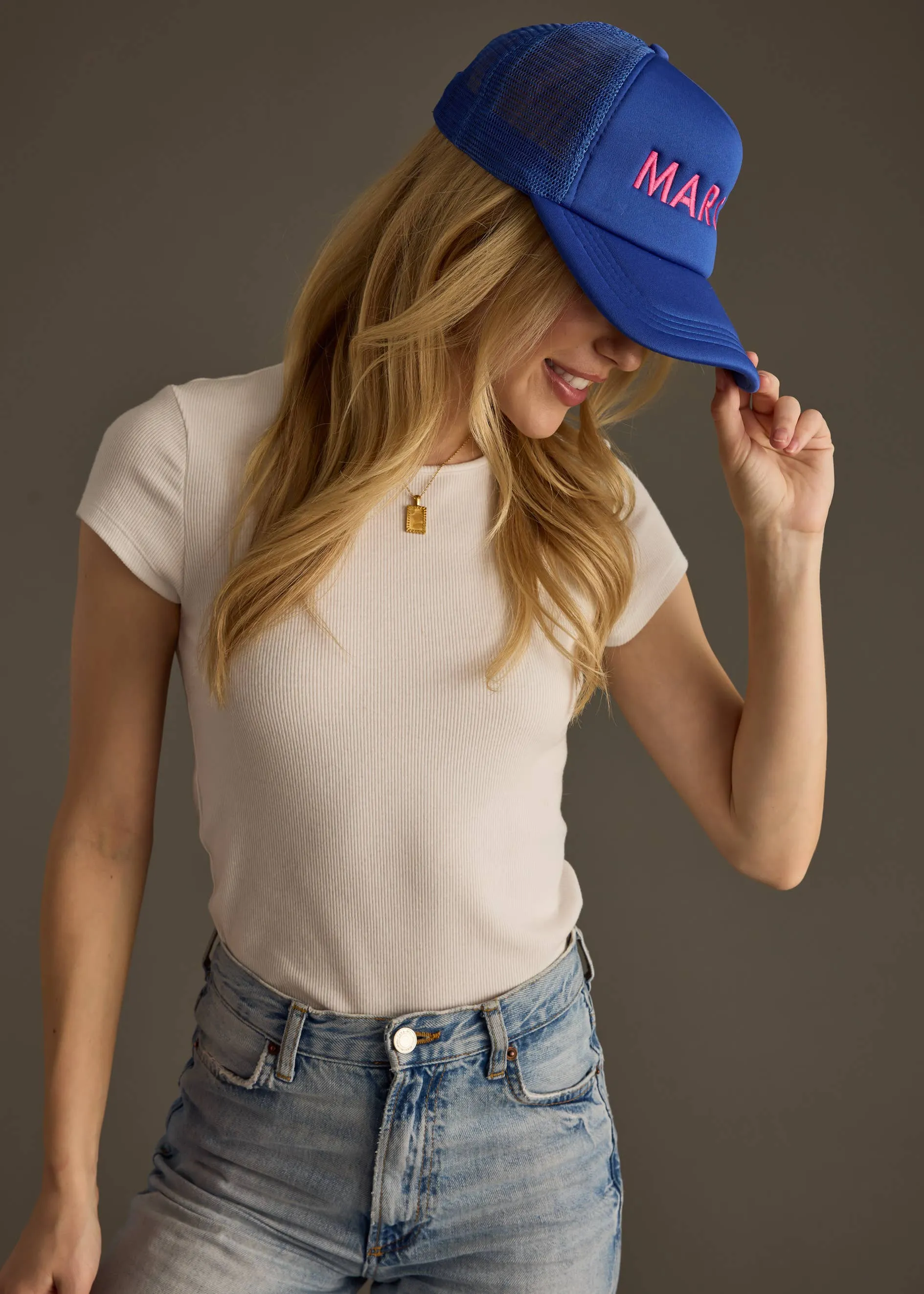 Panache Apparel Co. - Margs Trucker Hat - Blue sold by Beach Bunny product image thumbnail 3