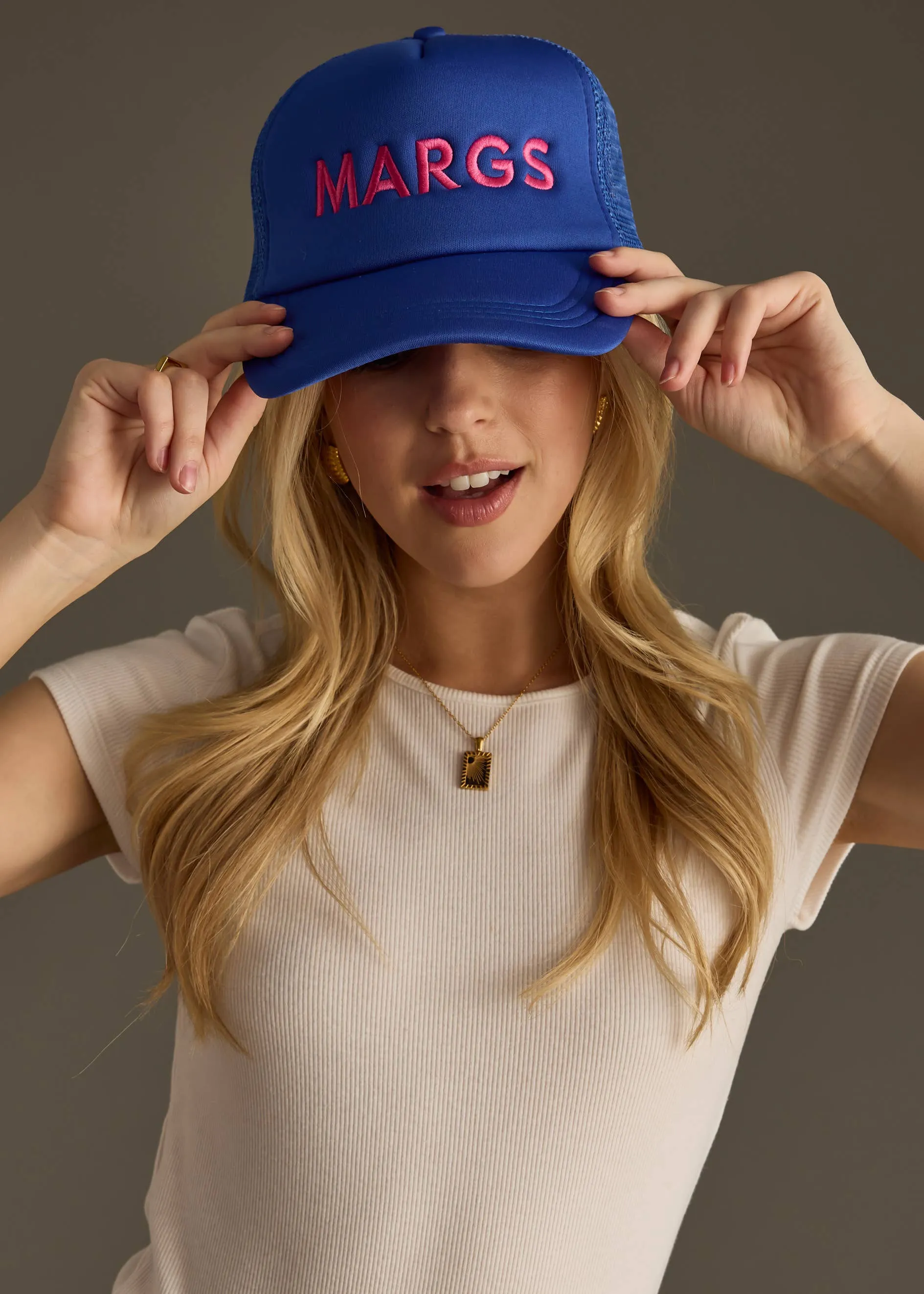 Panache Apparel Co. - Margs Trucker Hat - Blue sold by Beach Bunny