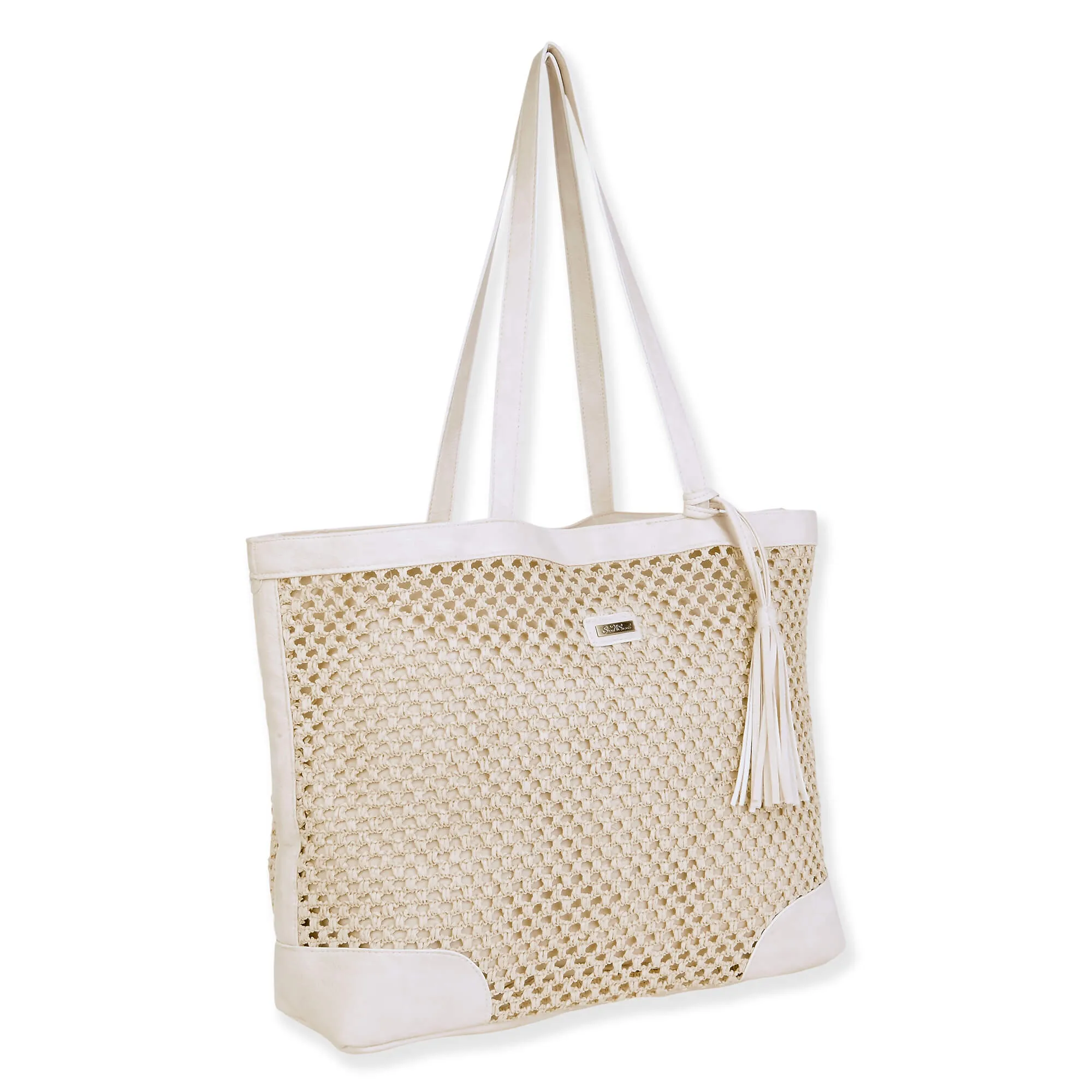 Crochet Shoulder Tote by Sun N Sand - Natural sold by Beach Bunny product image thumbnail 2
