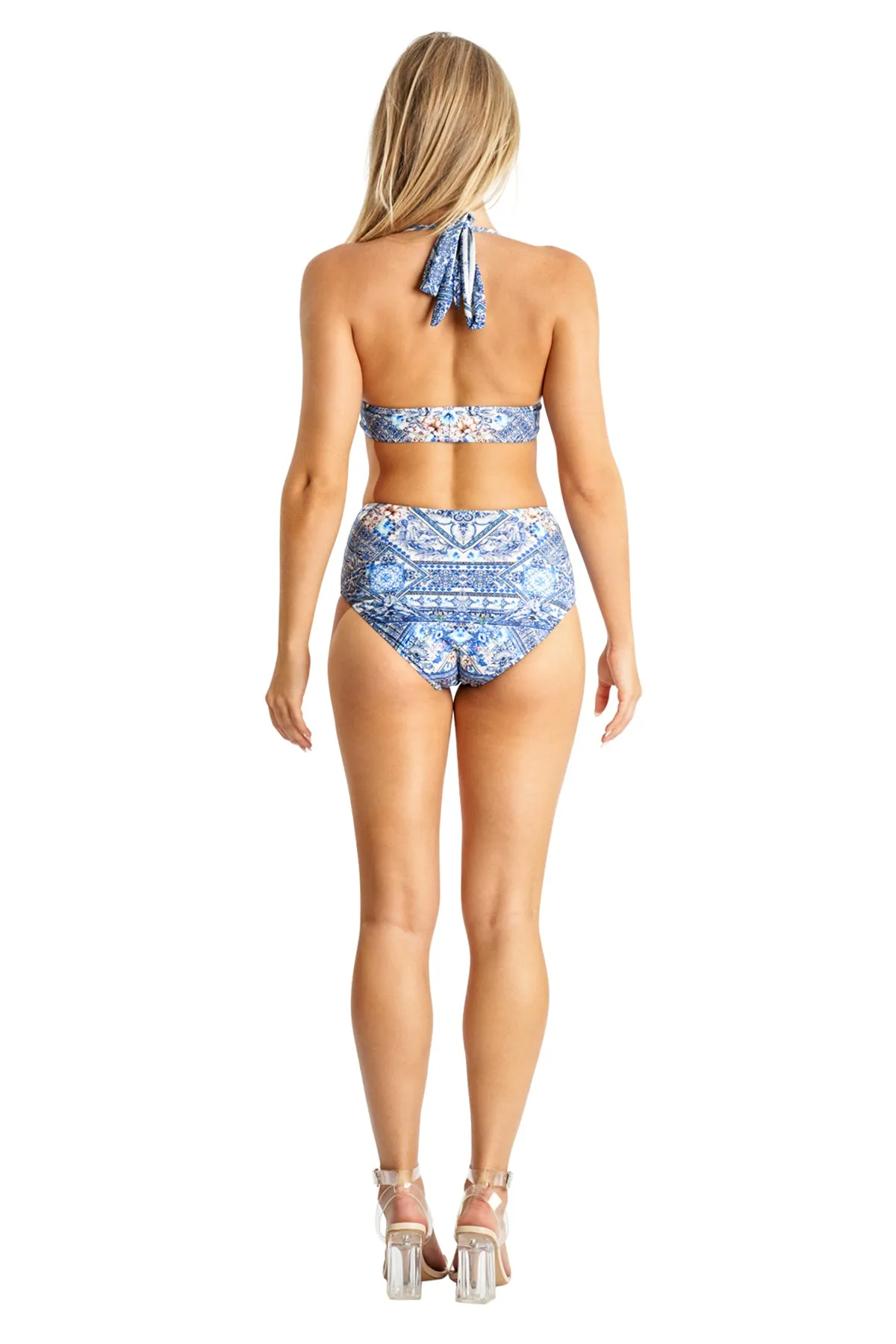 High Waist Swimsuit Set by La Moda - Multi Blue sold by Beach Bunny product image thumbnail 3
