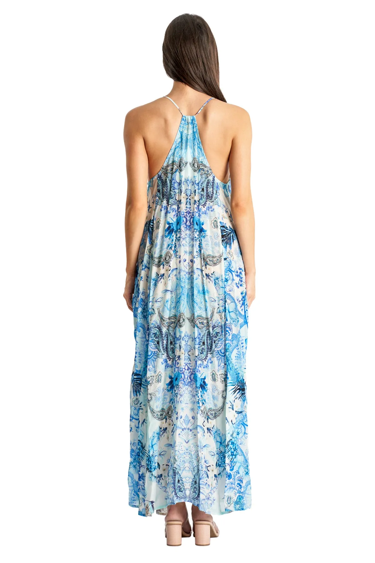 Beaded Luxe Maxi by La Moda - Light Blue Floral sold by Beach Bunny product image thumbnail 3