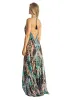 Beaded Luxe Halter Maxi by La Moda - Black & Teal sold by Beach Bunny