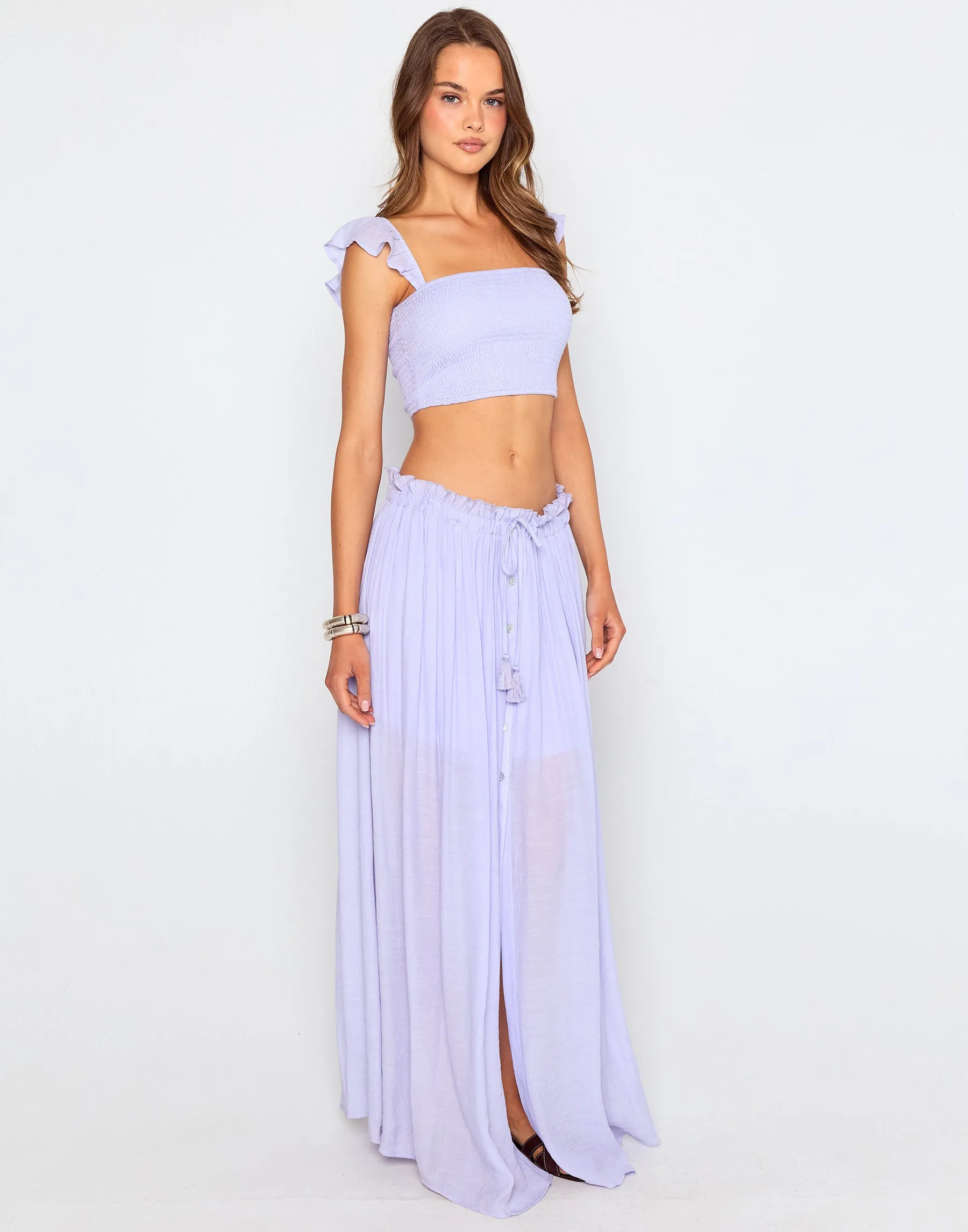 Selene Top and Skirt Set by Summer Haus - Lavender sold by Beach Bunny product image thumbnail 2