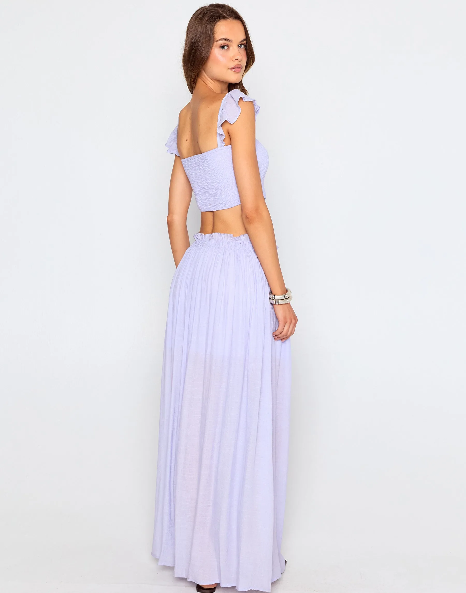 Selene Top and Skirt Set by Summer Haus - Lavender sold by Beach Bunny product image thumbnail 3