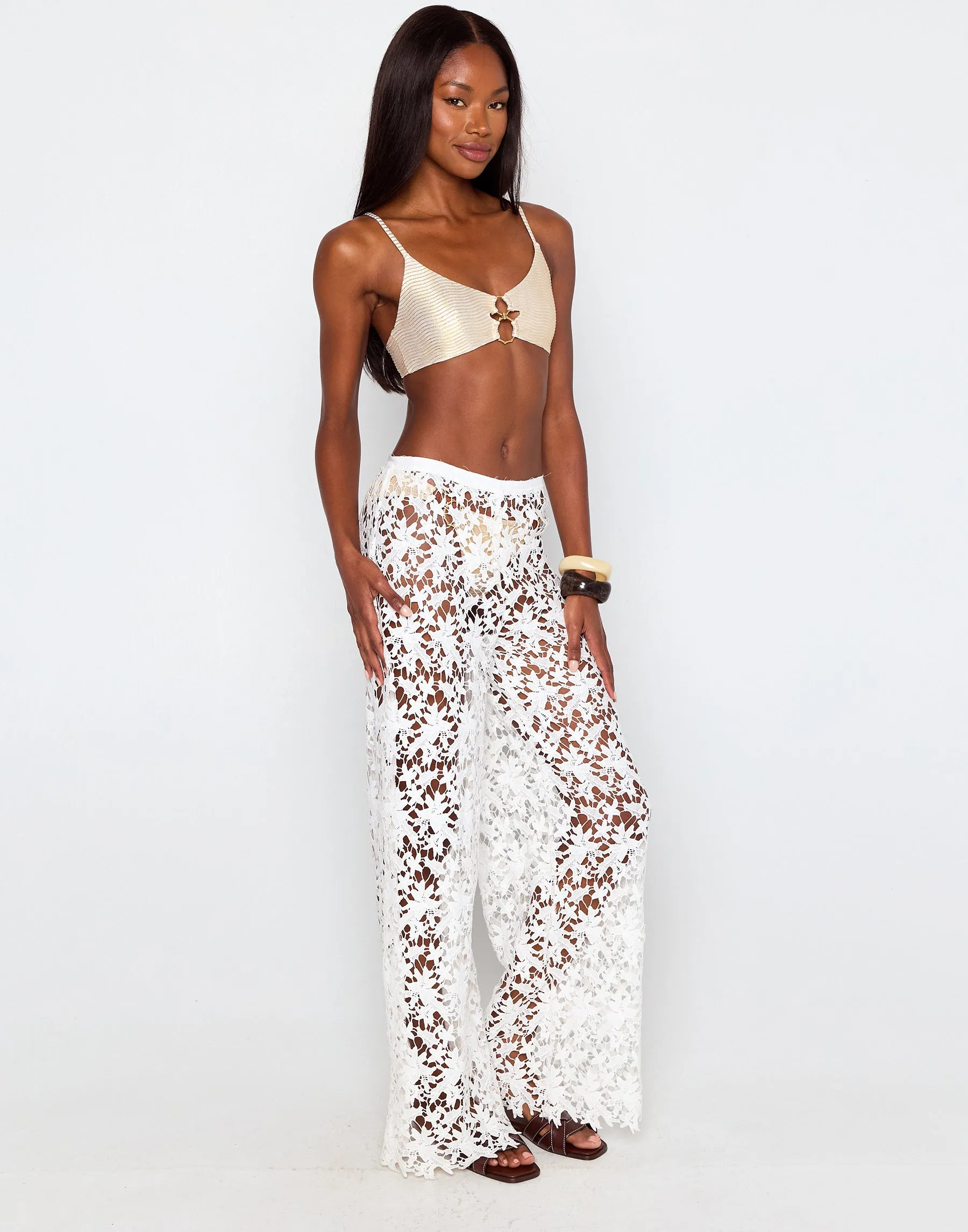 Coastal Crochet Pant by Summer Haus - White sold by Beach Bunny product image thumbnail 2