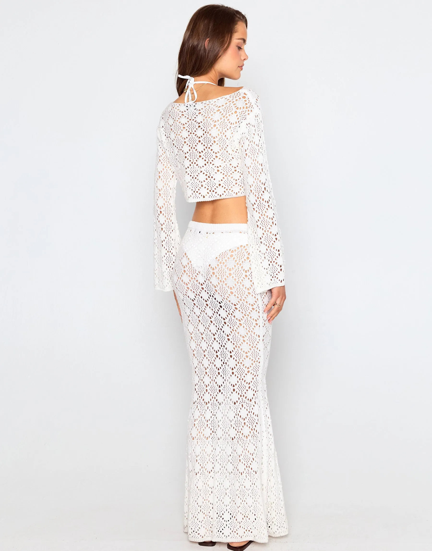Marina Maxi Skirt by Summer Haus - White sold by Beach Bunny product image thumbnail 3