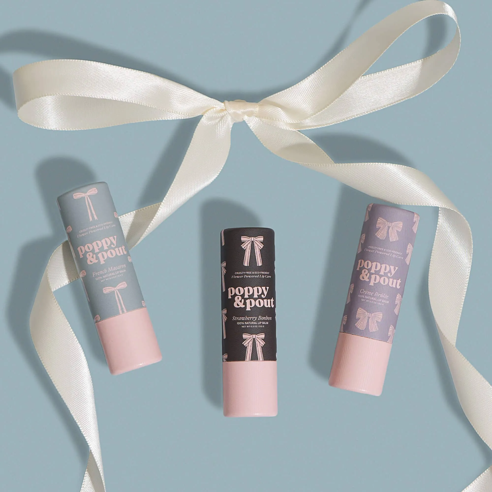 Poppy & Pout - Gift Set, Coquette Lip Balm Trio + Kaxi Hair Bow sold by Beach Bunny product image thumbnail 3
