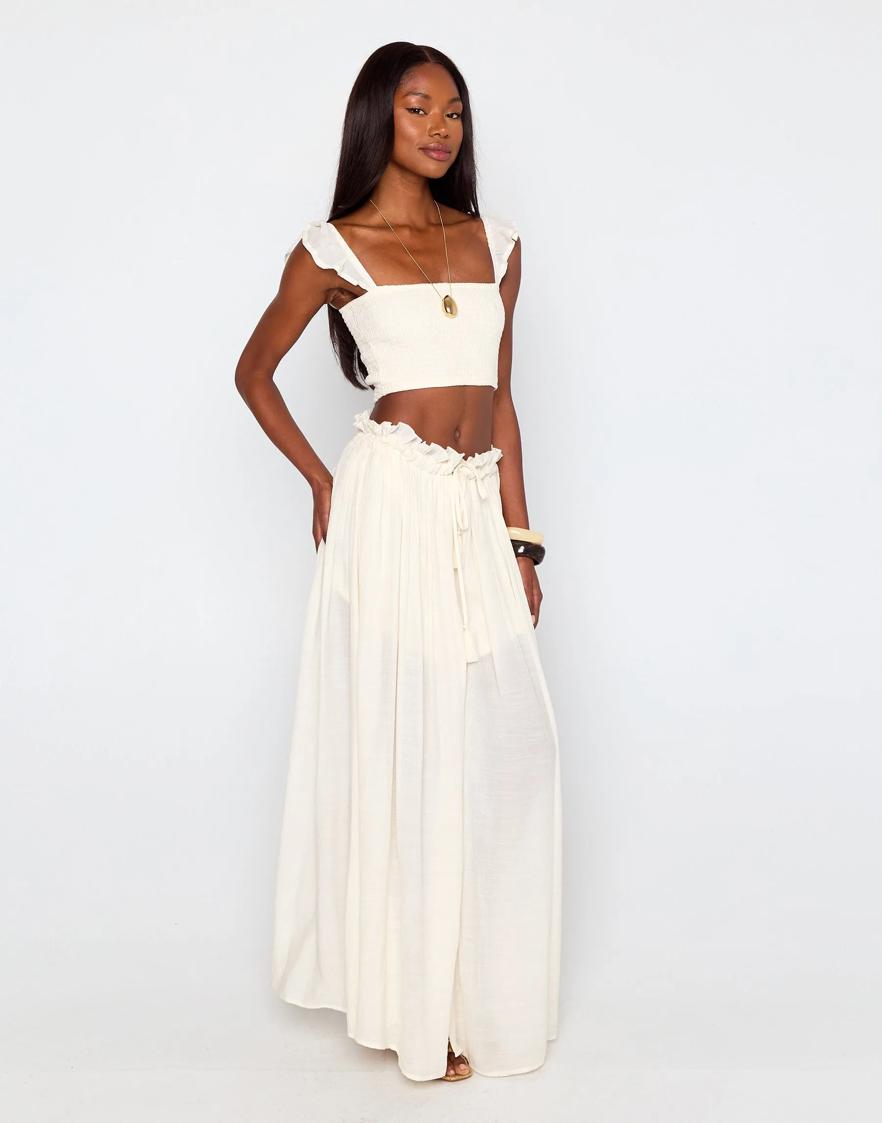 Selene Top and Skirt Set by Summer Haus - White sold by Beach Bunny product image thumbnail 2