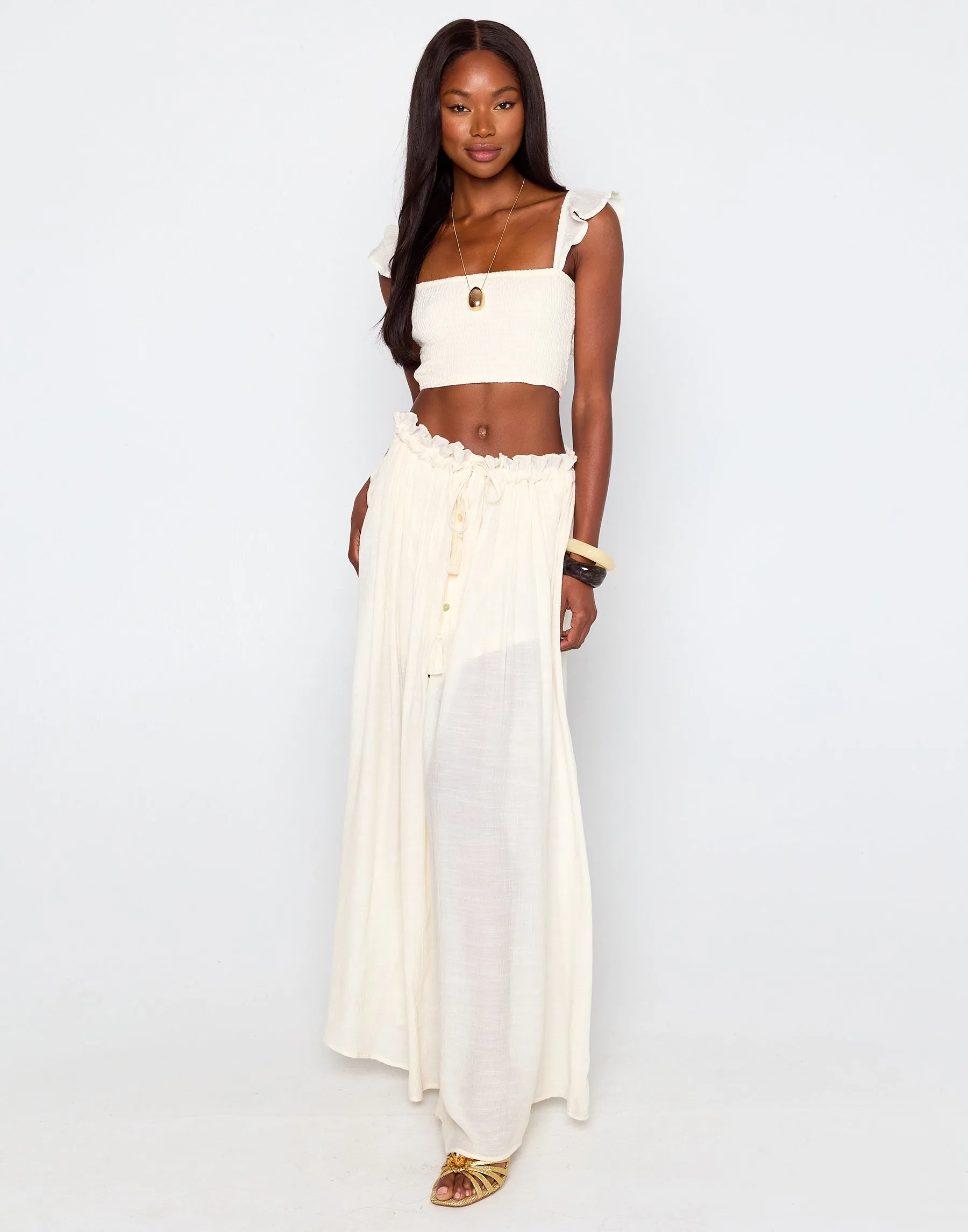 Selene Top and Skirt Set by Summer Haus - White sold by Beach Bunny