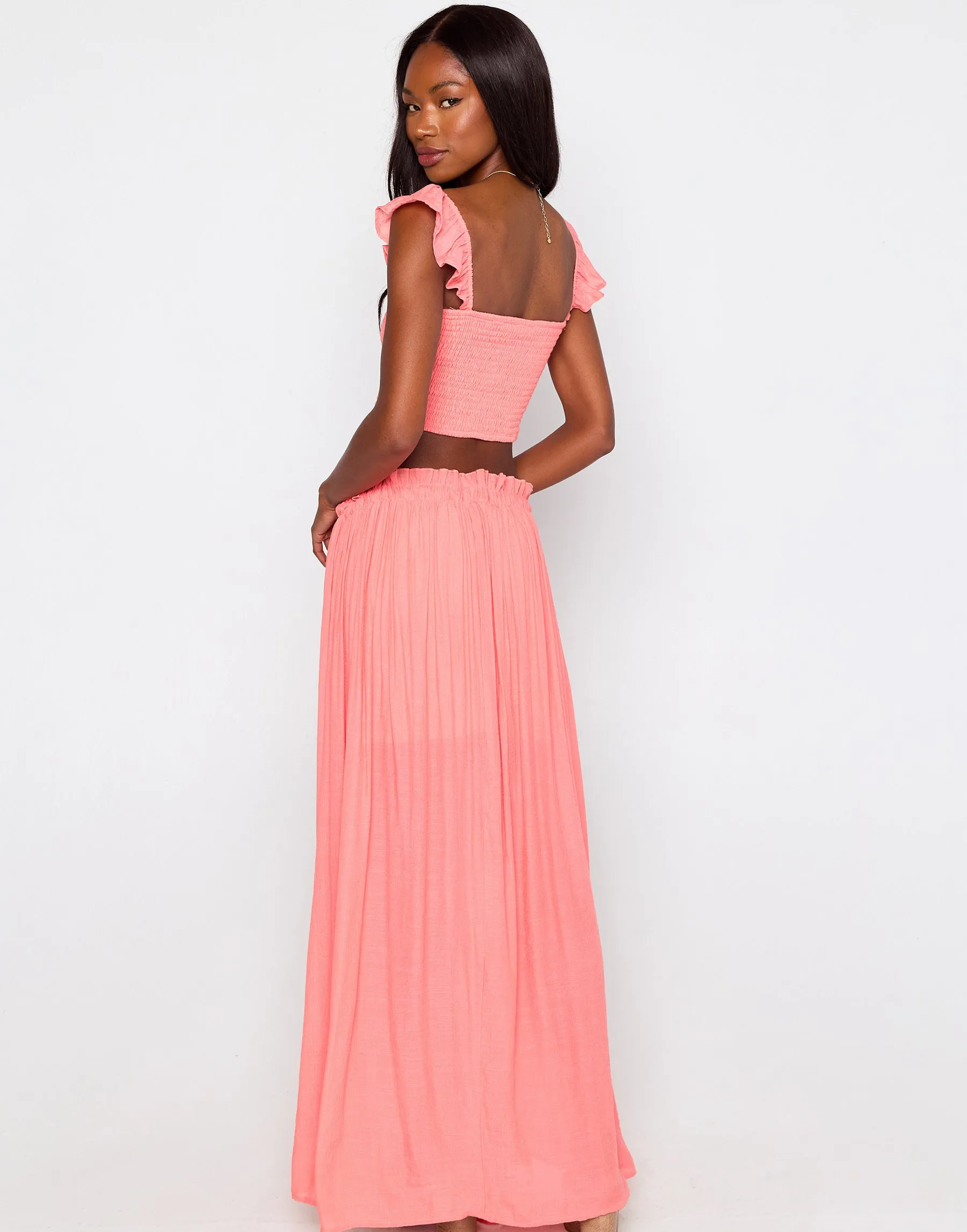 Selene Top and Skirt Set by Summer Haus - Coral sold by Beach Bunny product image thumbnail 3