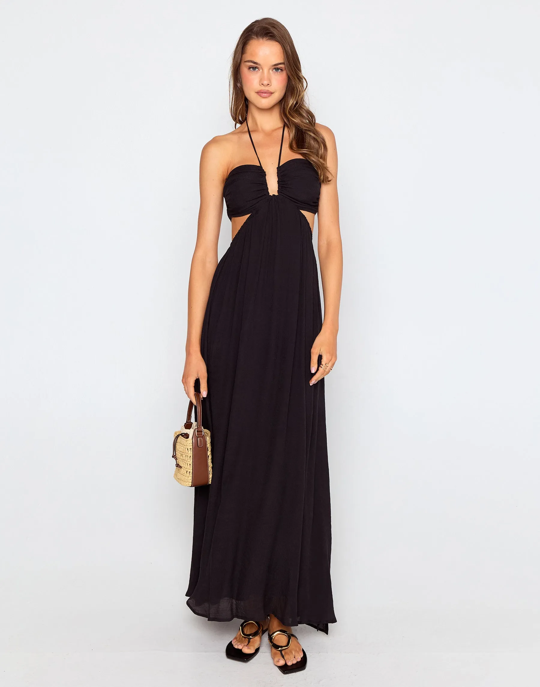 Ava Maxi Dress by Summer Haus - Black sold by Beach Bunny