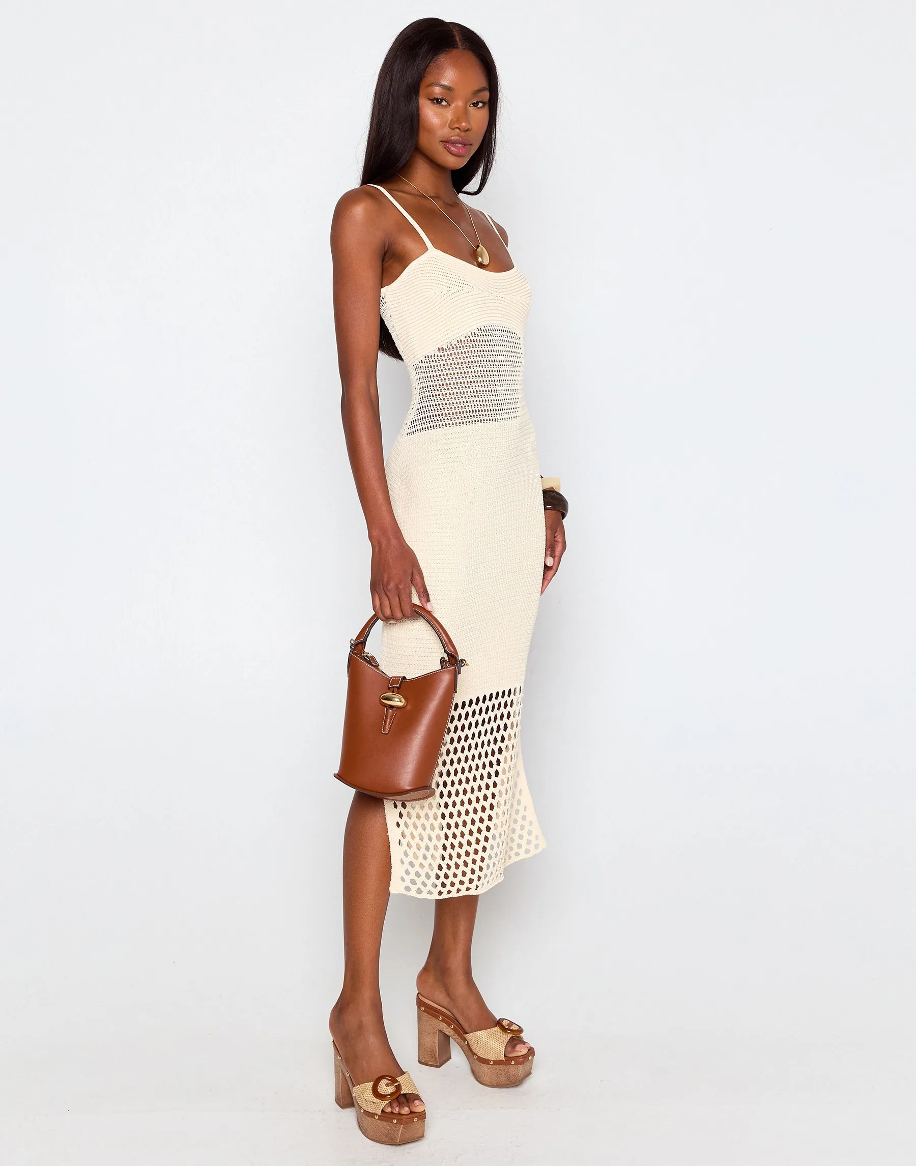 Sunset Breeze Dress by Summer Haus - Beige | Parallel