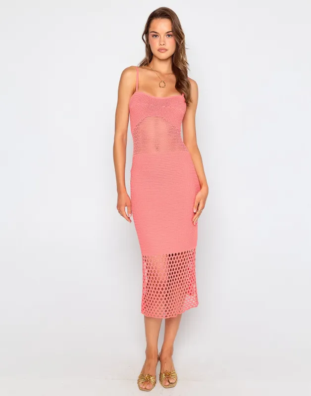 Sunset Breeze Dress by Summer Haus - Coral sold by Beach Bunny