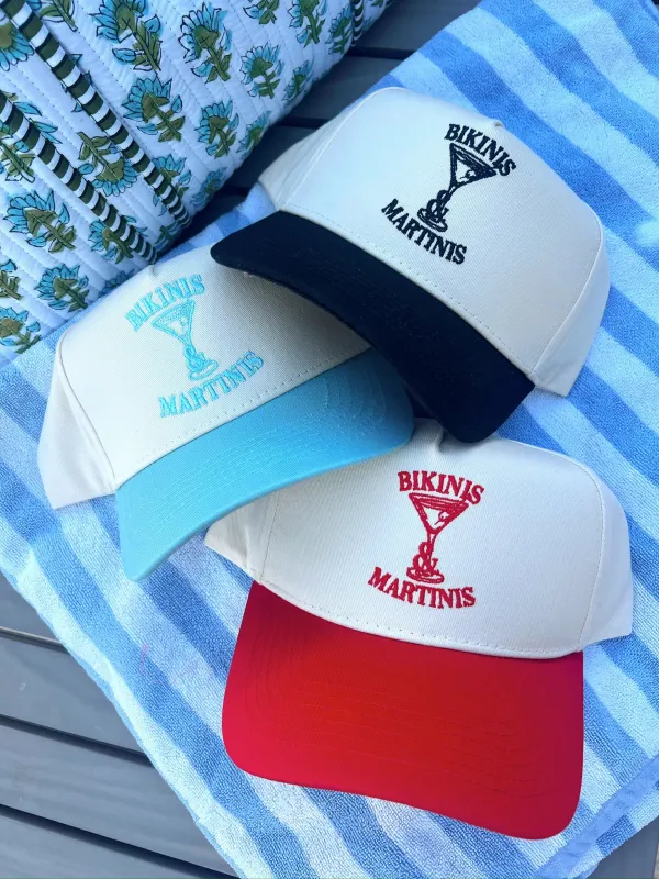 Bikinis & Martinis Vintage Trucker Hat sold by Beach Bunny