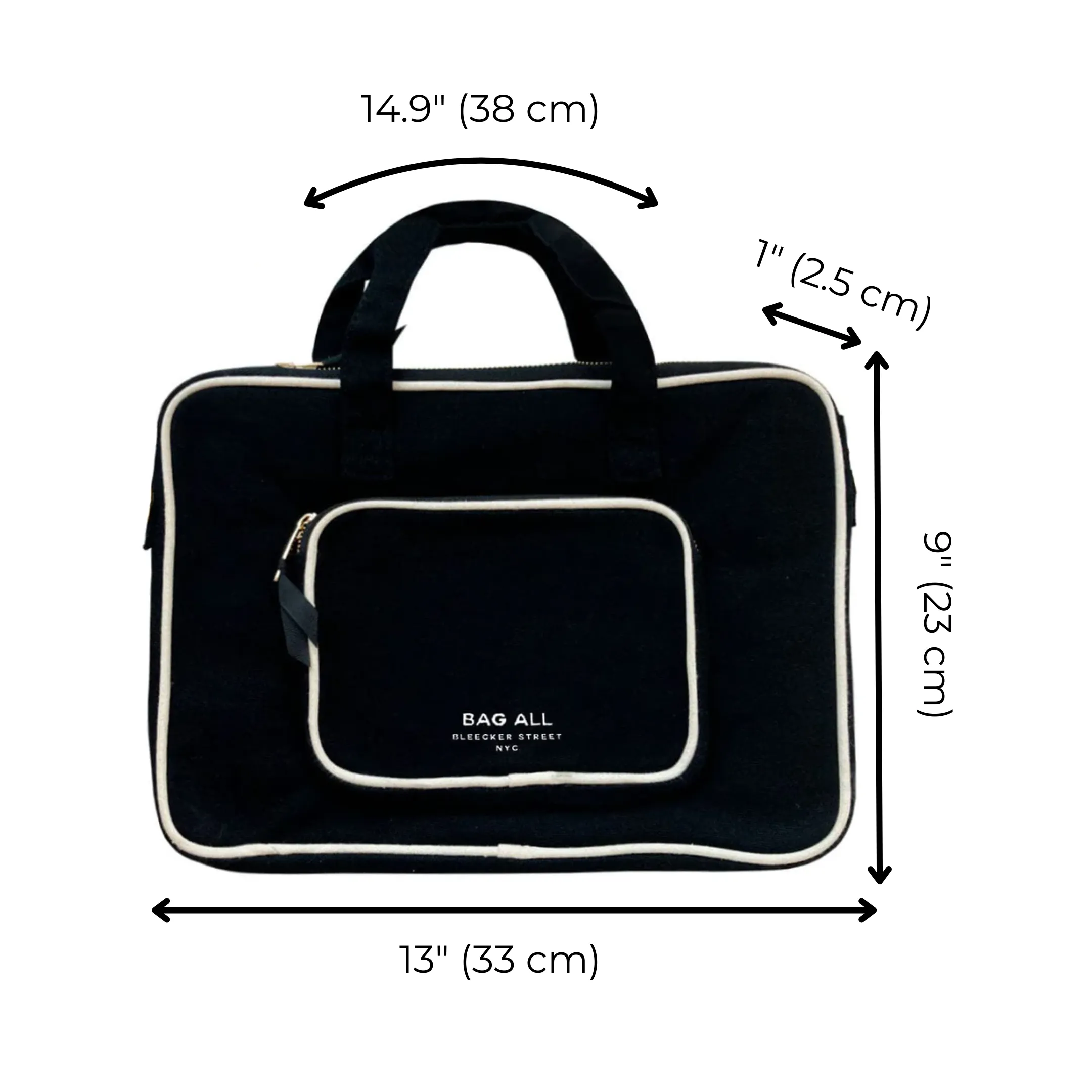 Laptop Case 13", Handle & Charger Pocket, Black sold by Beach Bunny product image thumbnail 3