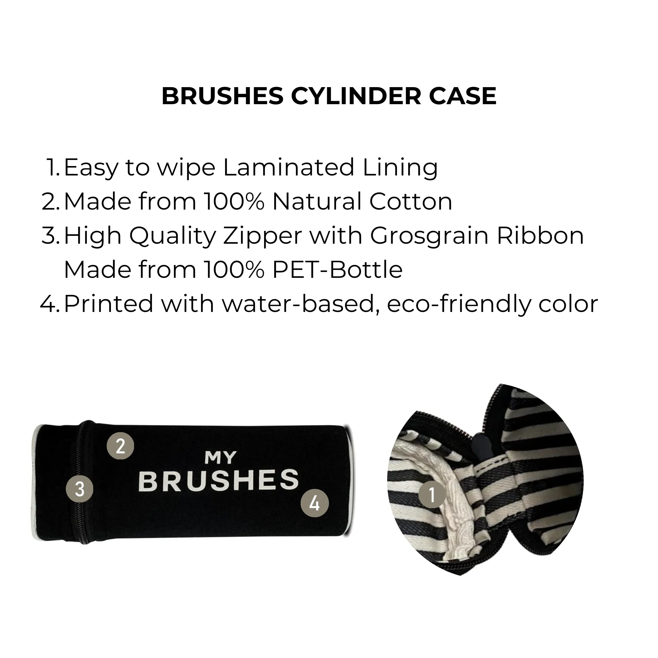 Brushes, Cylinder Case, Black sold by Beach Bunny product image thumbnail 4