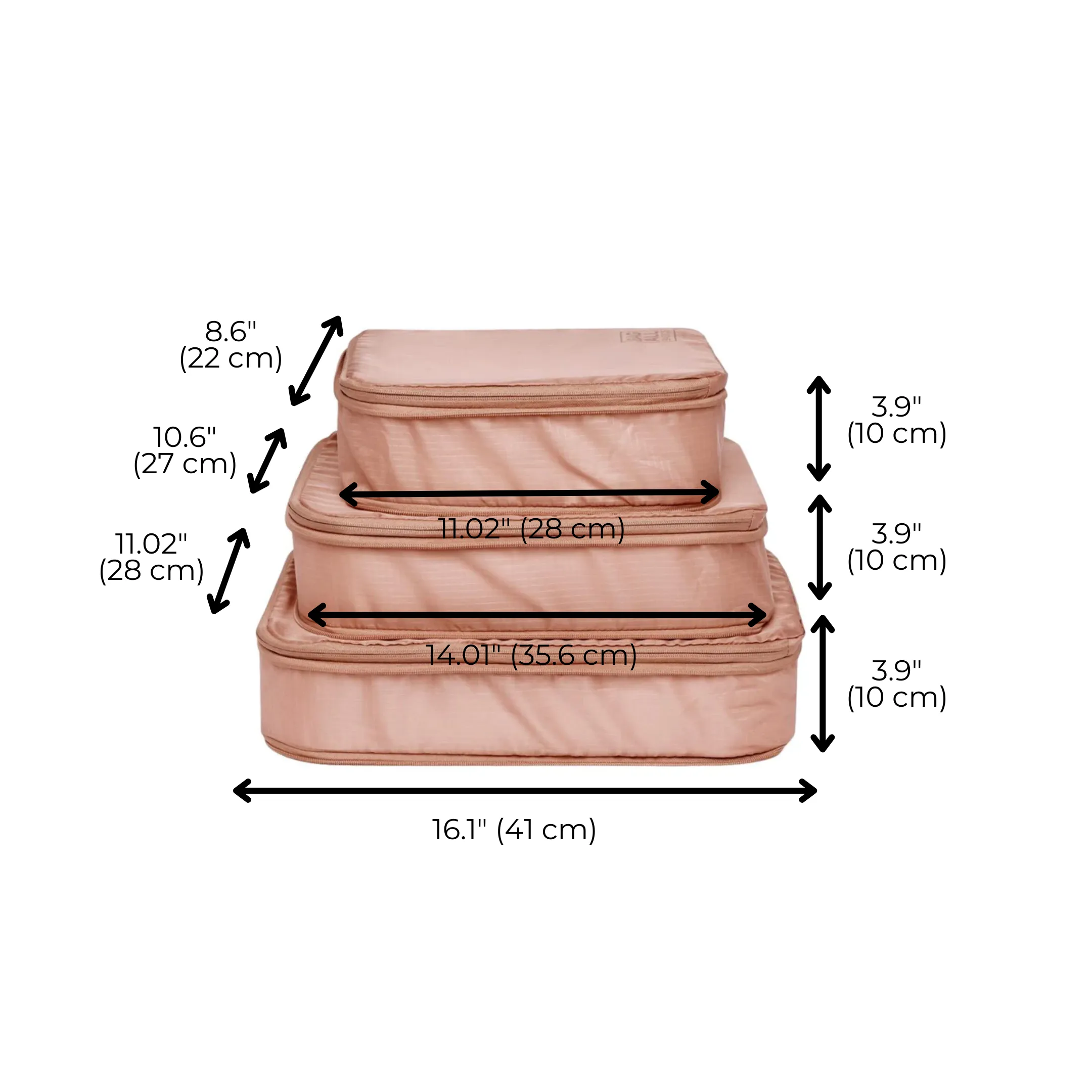 Compression Cubes & Packing Bags Set, 8-pack, Pink/Blush sold by Beach Bunny product image thumbnail 3