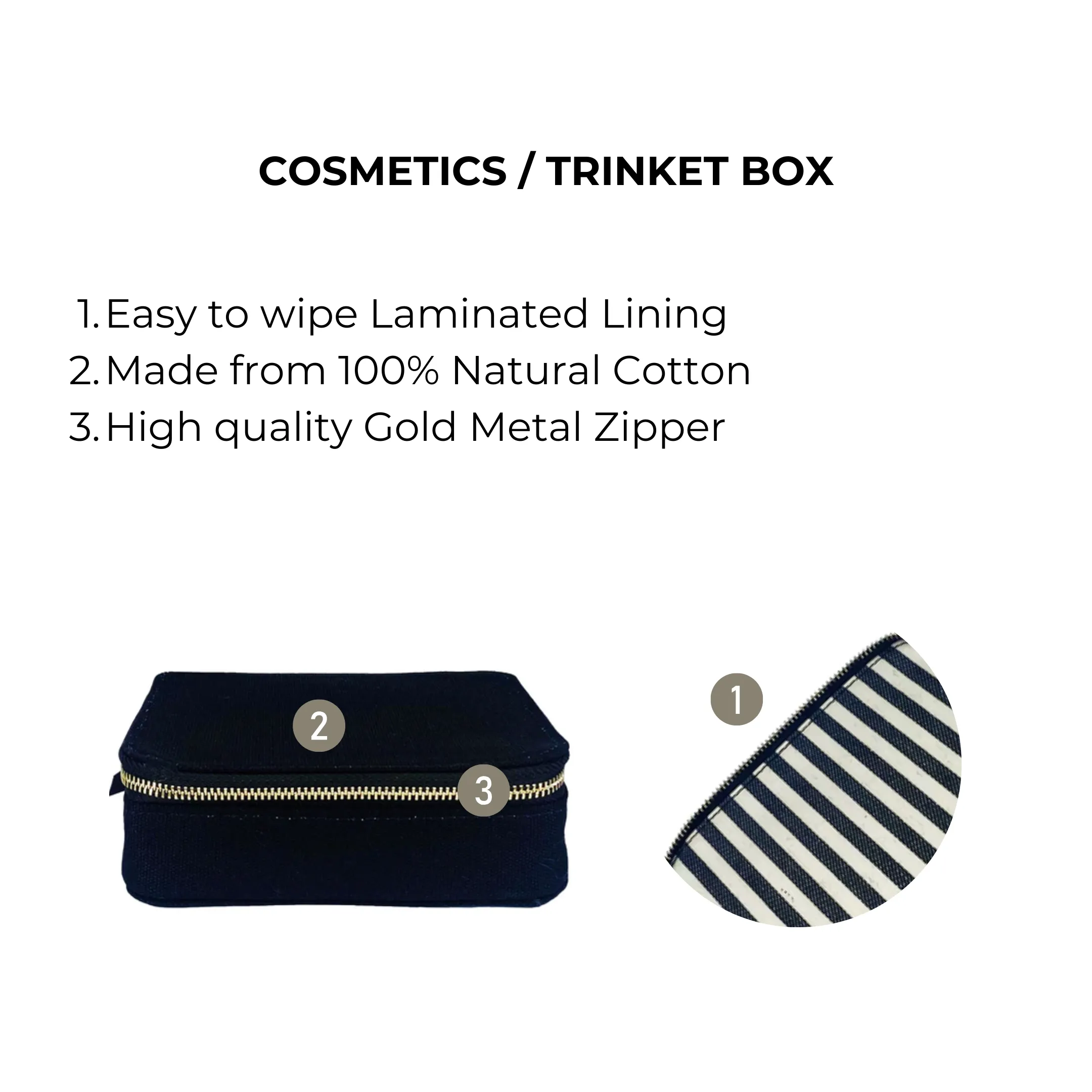 Cosmetics/Trinket Box, Black sold by Beach Bunny product image thumbnail 4