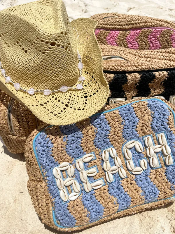 Beach XL Makeup Bag with Puka Shells sold by Beach Bunny