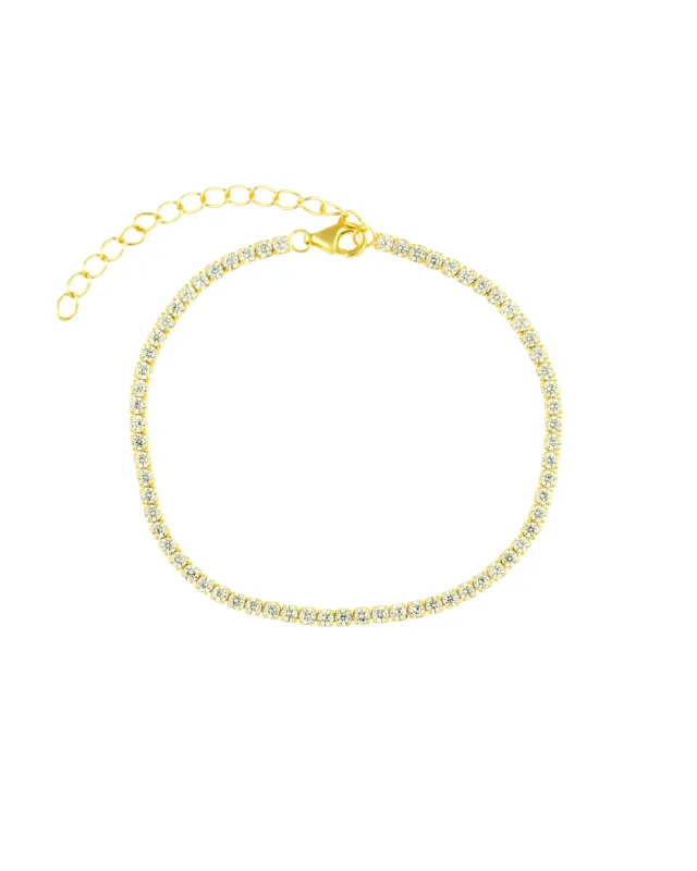 Chloe Tennis Bracelet Canary sold by Beach Bunny
